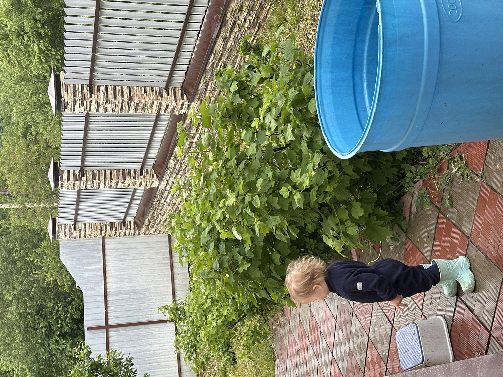 Children play on patio and indoors in Nizhny Novgorod