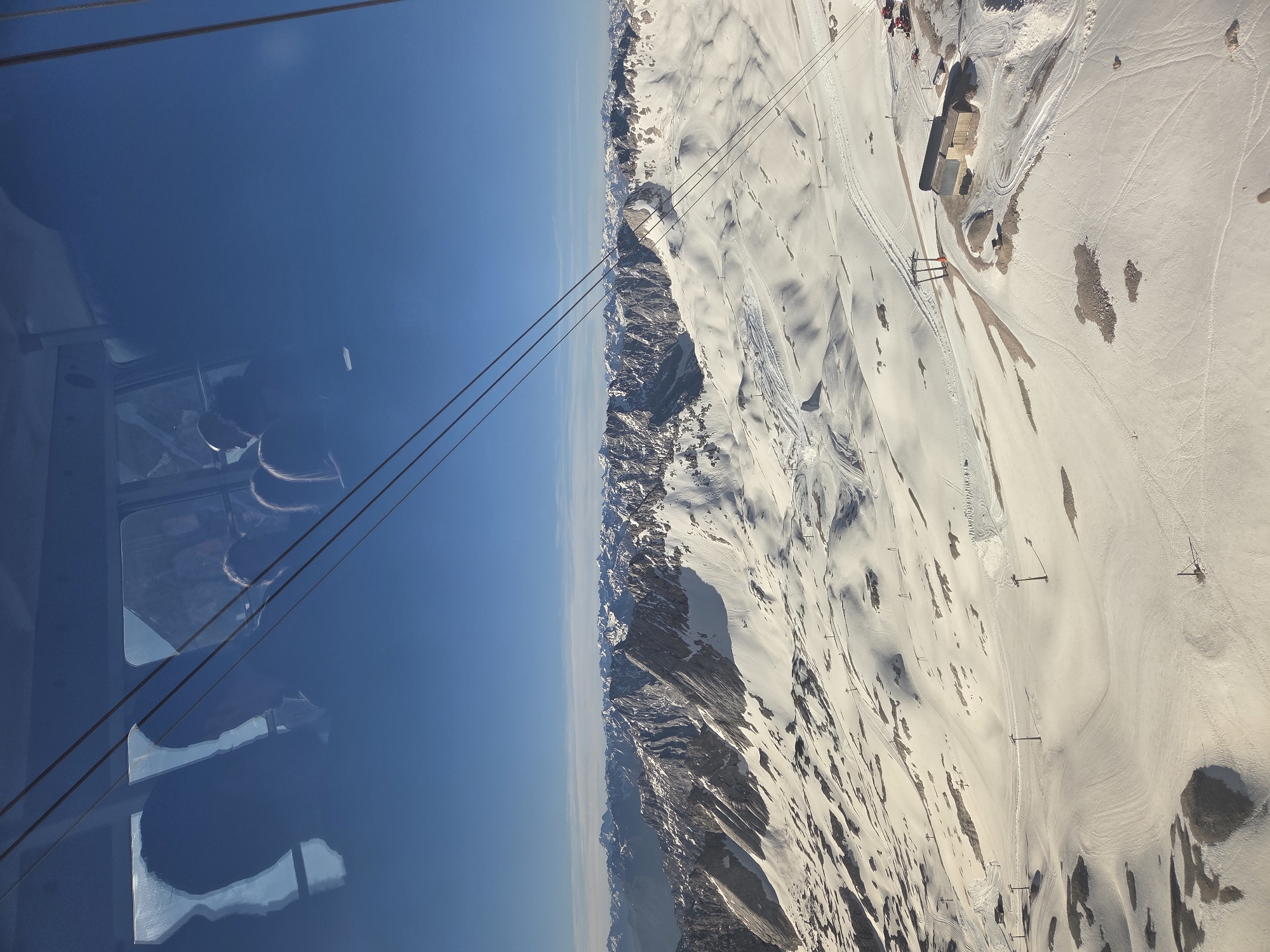 Cable car passenger photographs Alpine views in Garmisch-Partenkirchen