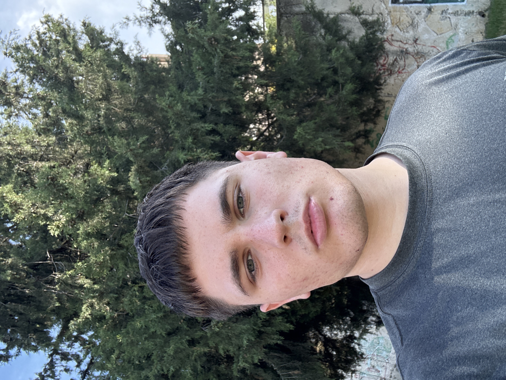 Outdoor selfie session in Stara Zagora on a clear afternoon