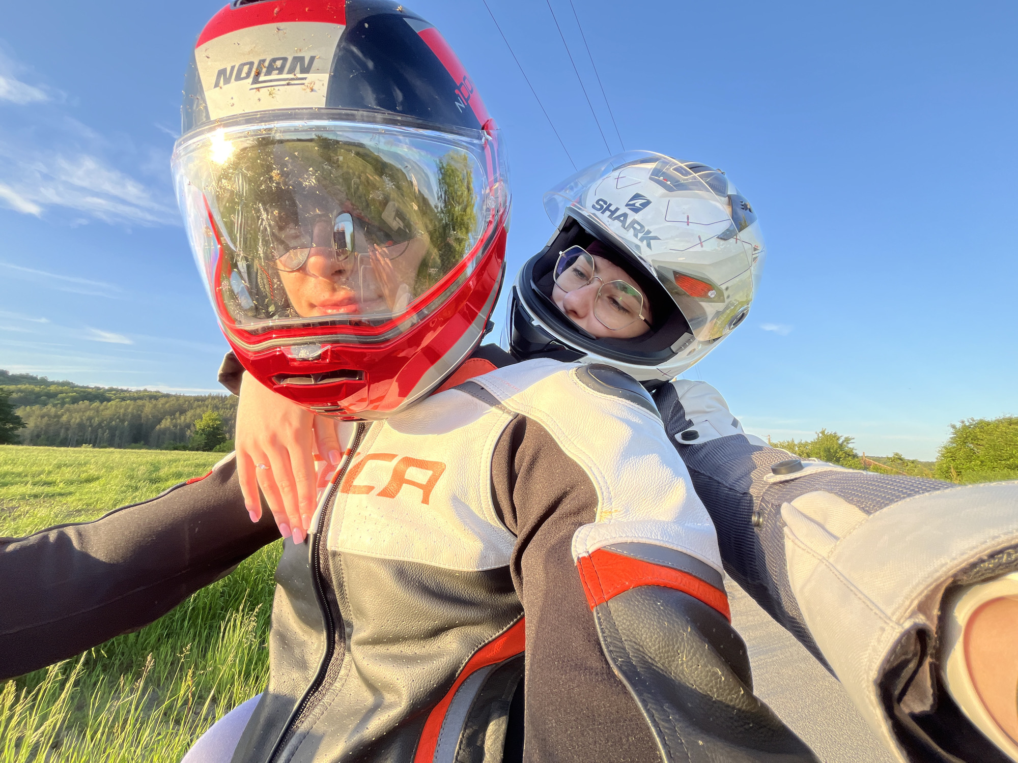 Motorcyclist duo documents afternoon ride with helmet cam footage