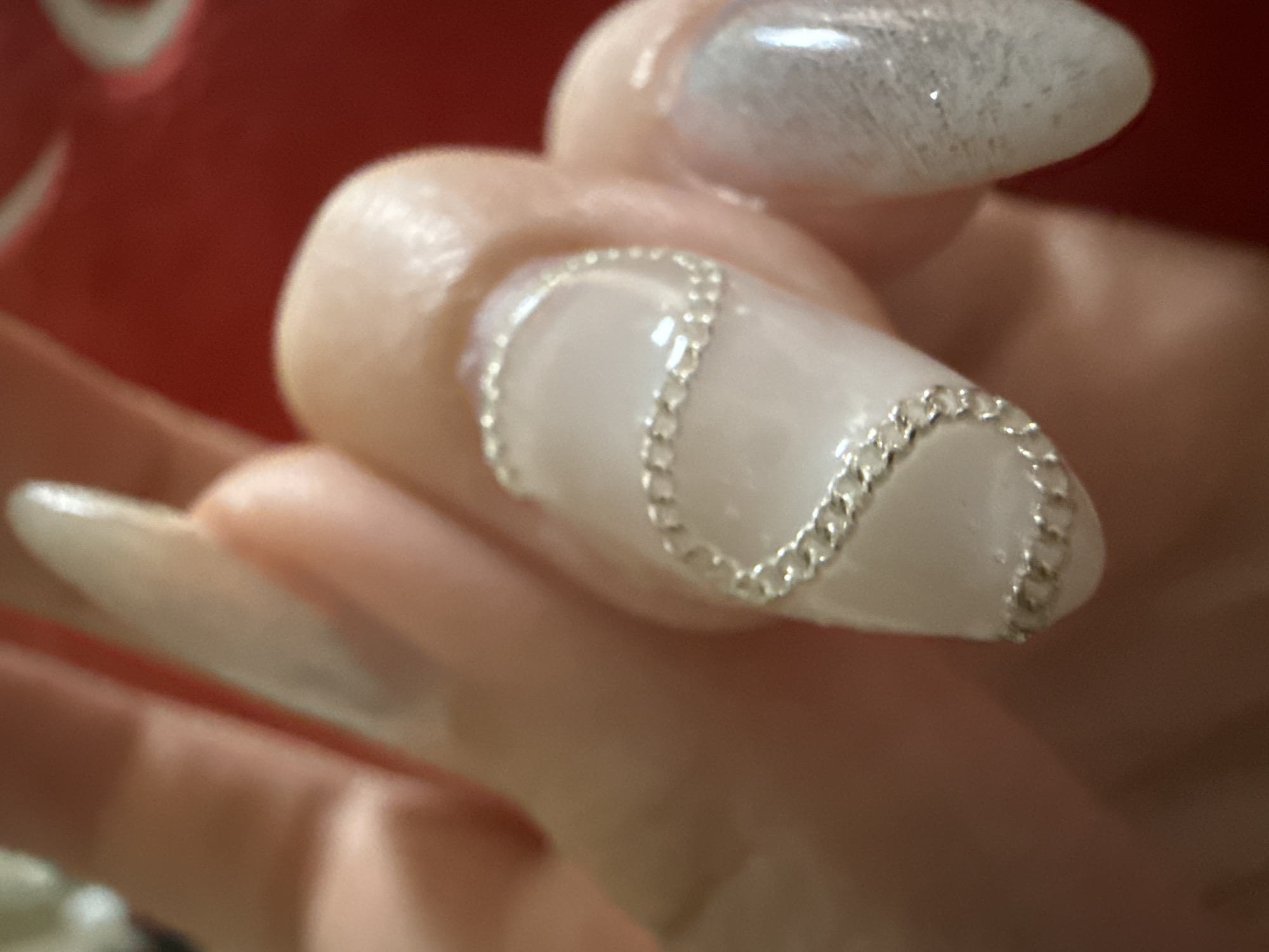 Romantic evening documented through nails, pillows, lights and gaming