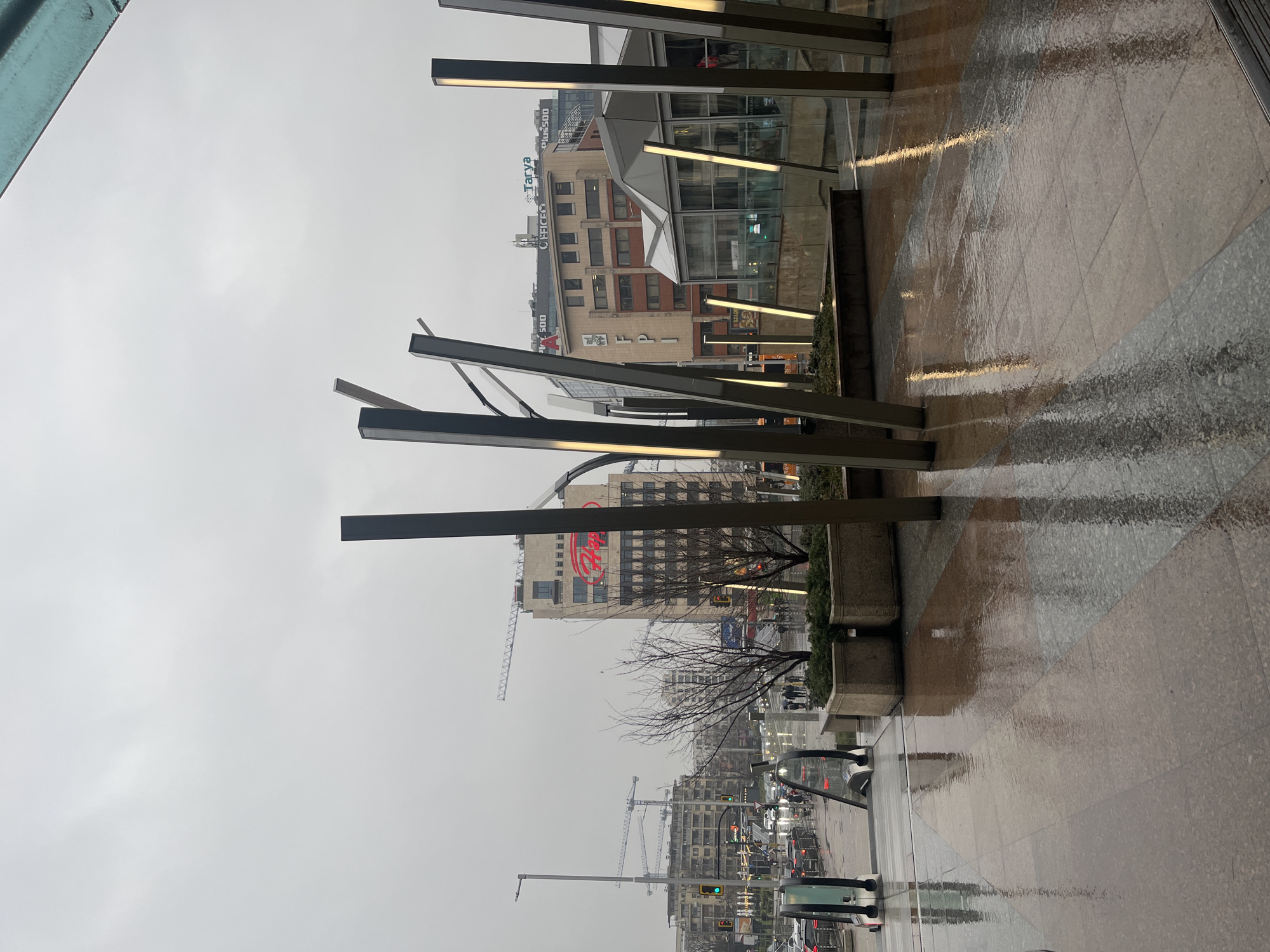 Rainy afternoon documented across central Sofia's urban landscape