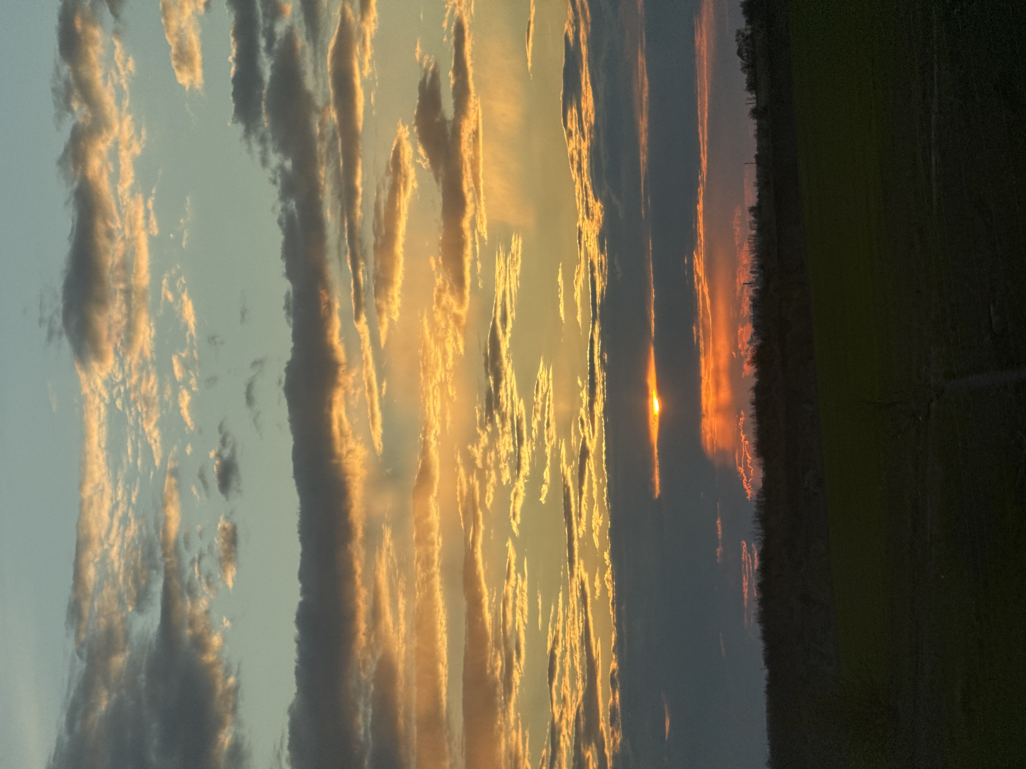 Dramatic sunset captured over rural Millerovo, Russia countryside