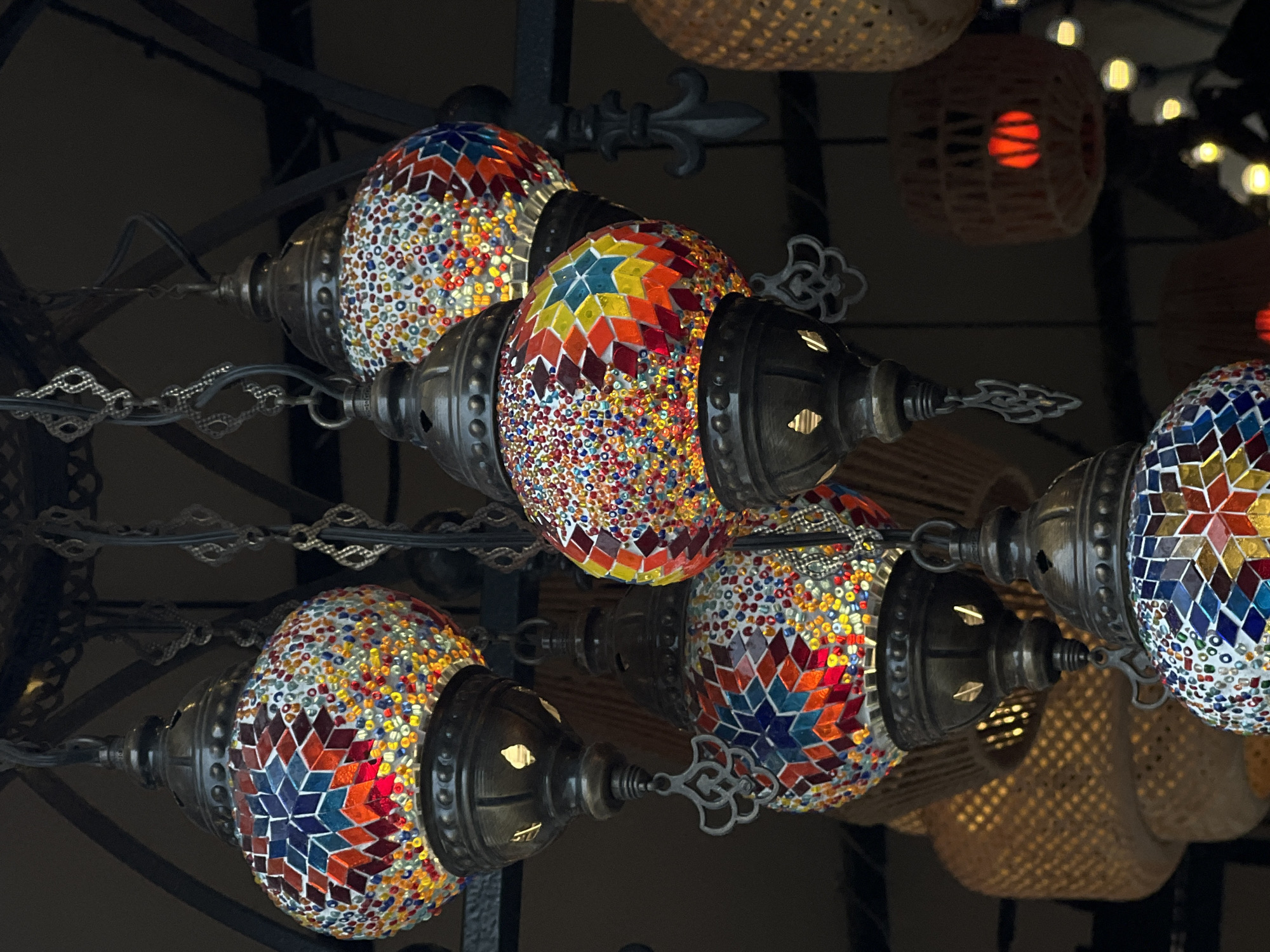 Decorative items documented at single location including lamps, statue, toy