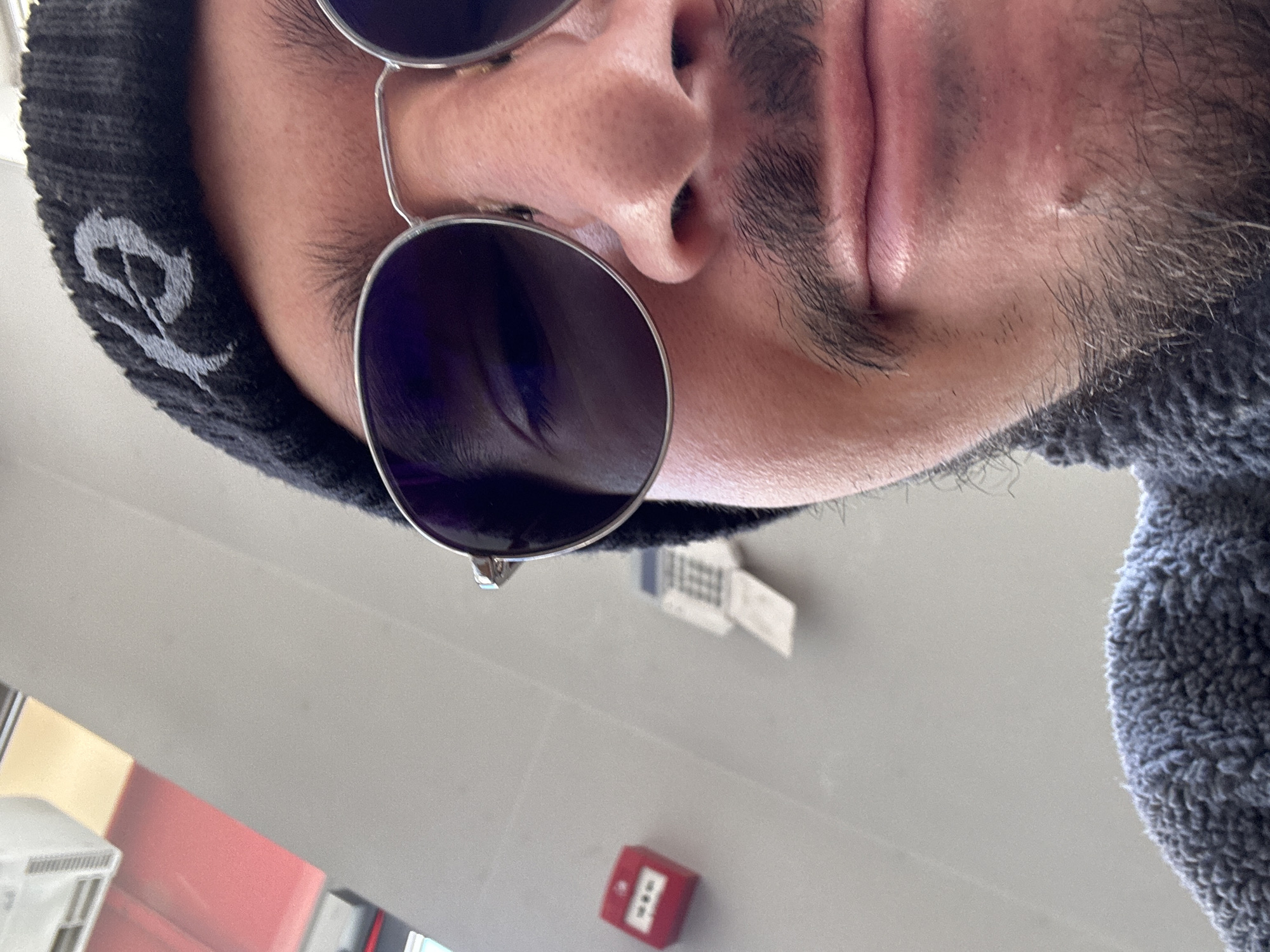 Person takes selfie in Razlog, Bulgaria