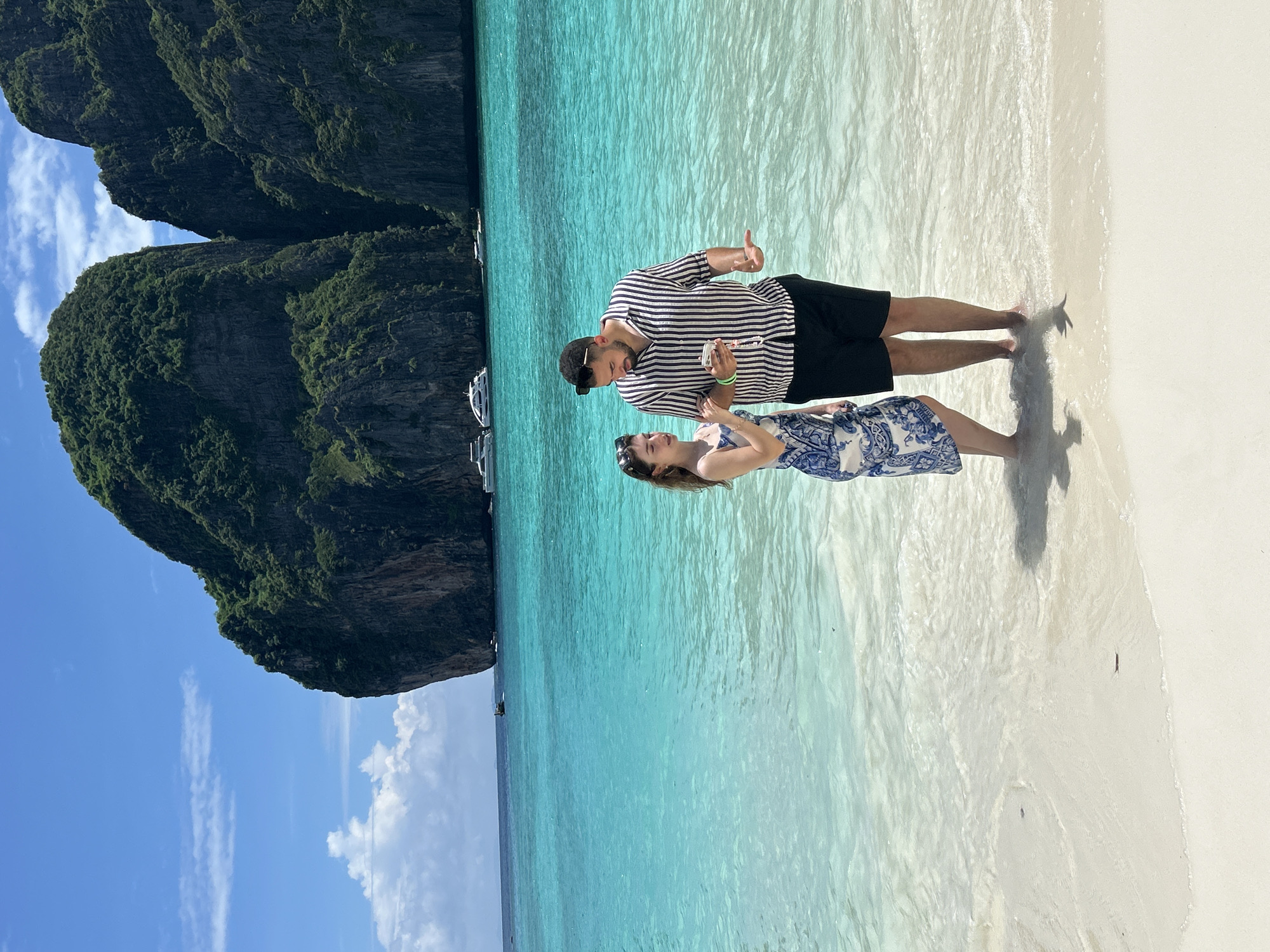 Beach day at Ao Nang with photos and warning flag