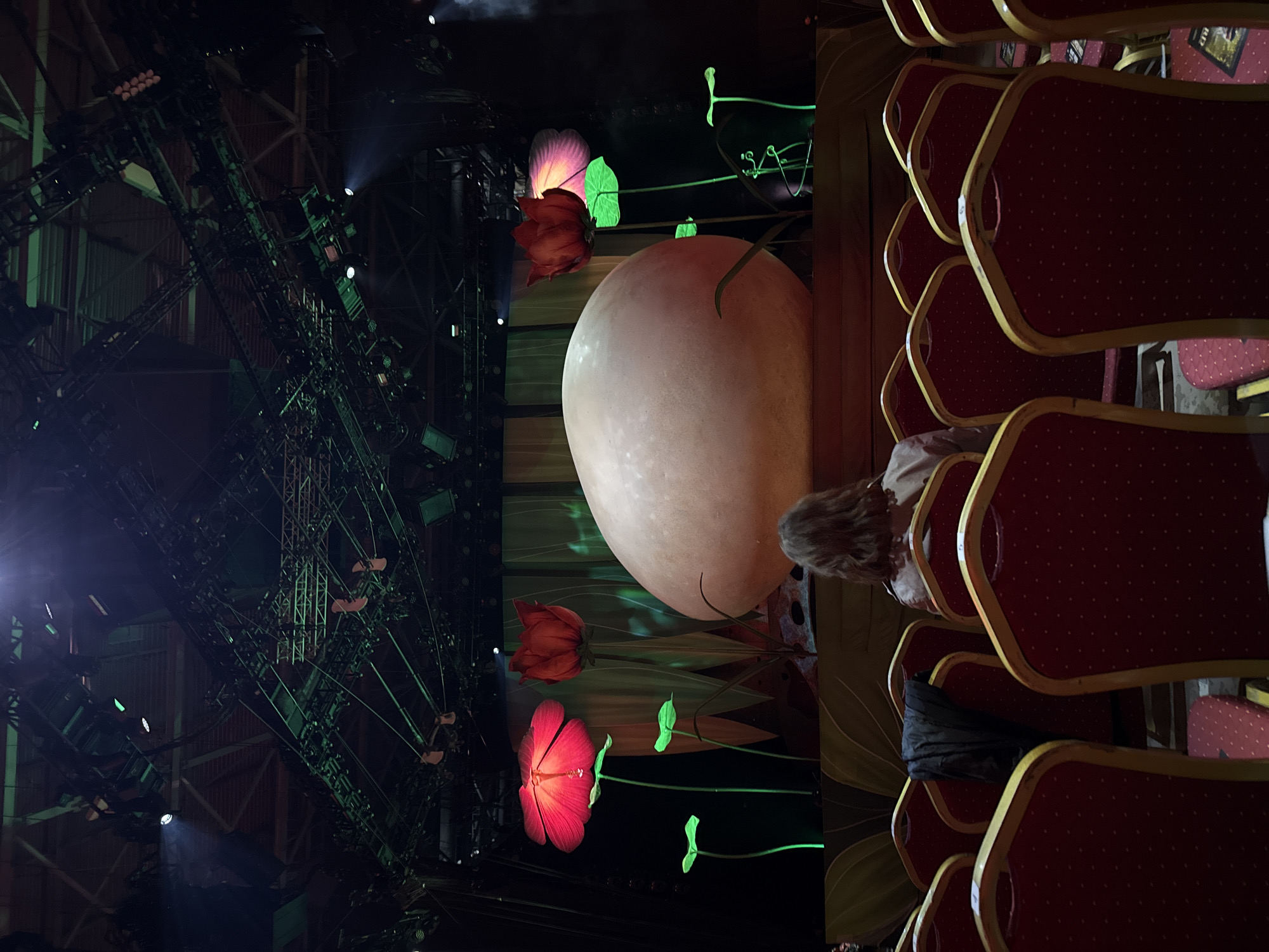 Attendee documents performance venue visit in Sofia auditorium