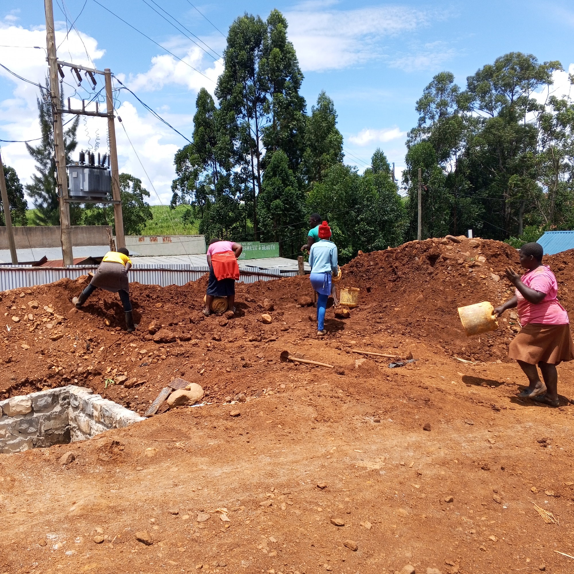 Construction work underway in Borabu Chitago ward, Kenya