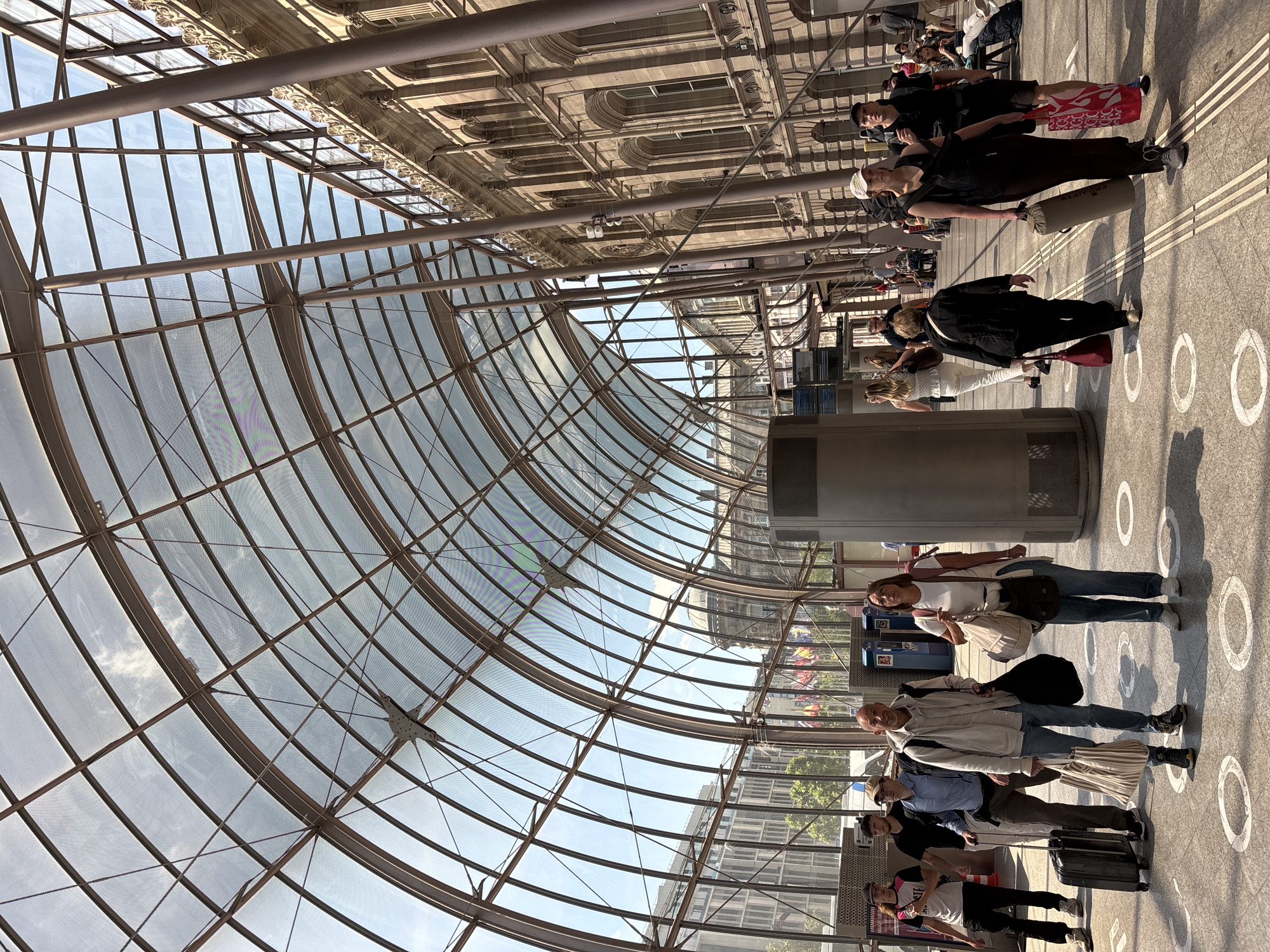 Train journey through Strasbourg station with travel comfort gear