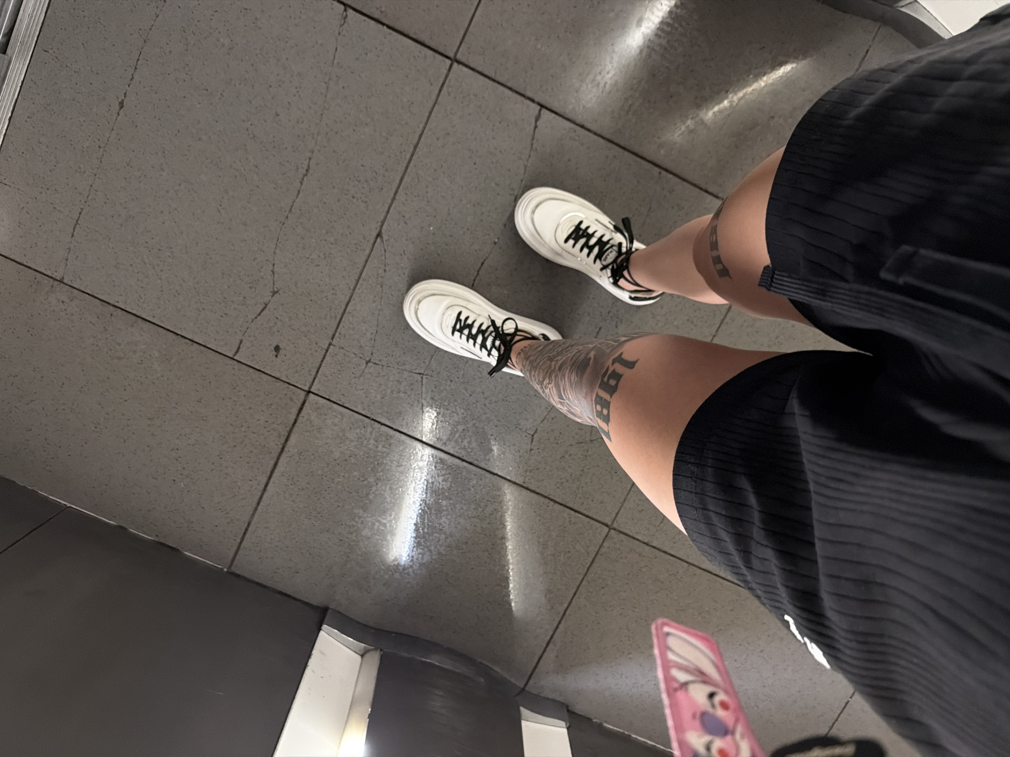 Morning routine documented in Plovdiv cafeteria and restroom