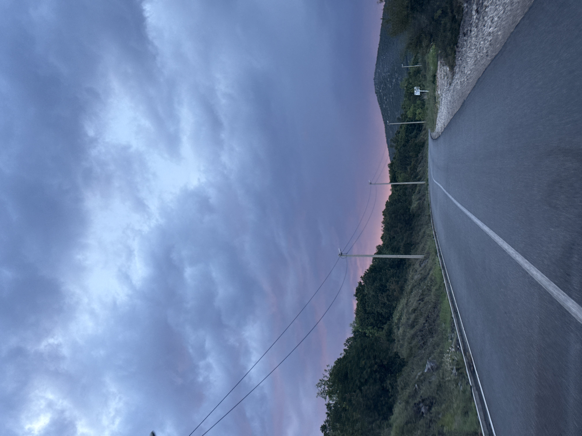 Twilight road scene documented in Montenegro mountains