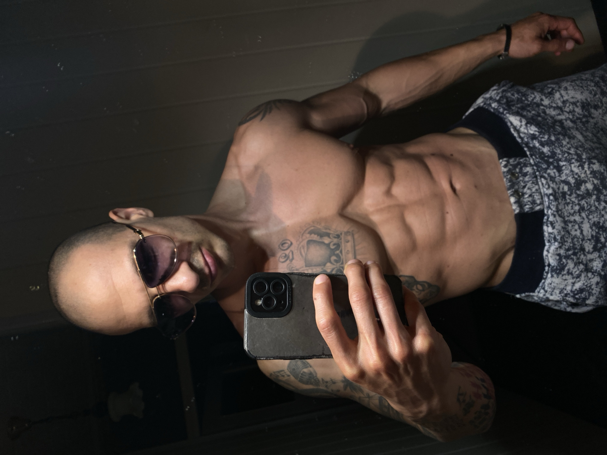 Man takes selfie in dark room in Pleven