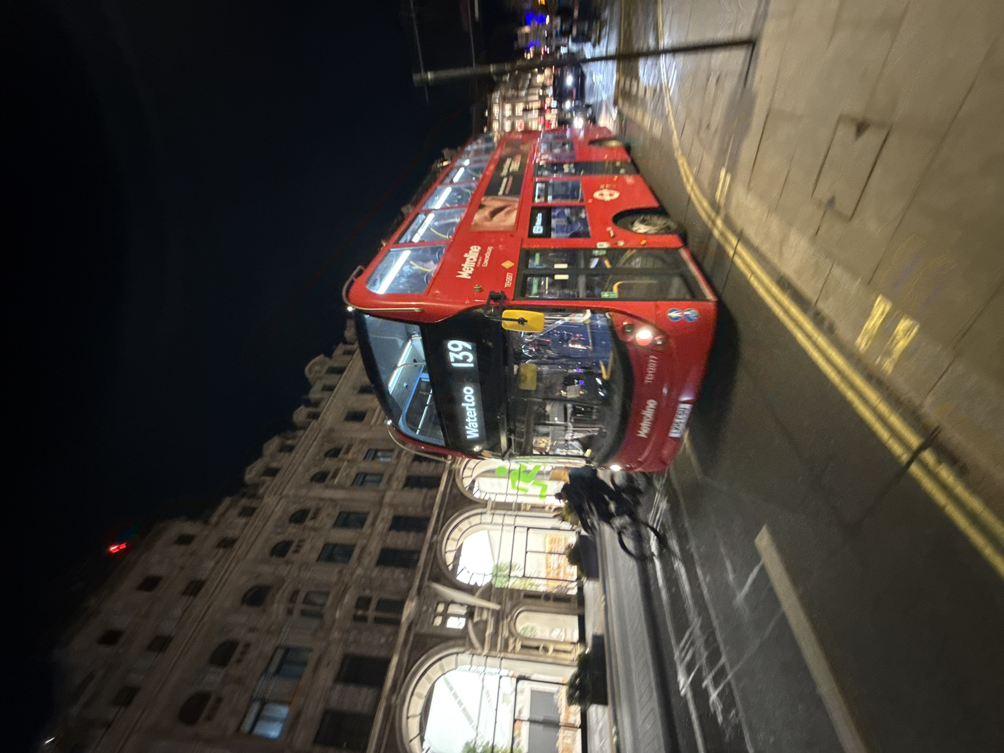 Evening street activity observed across central London locations