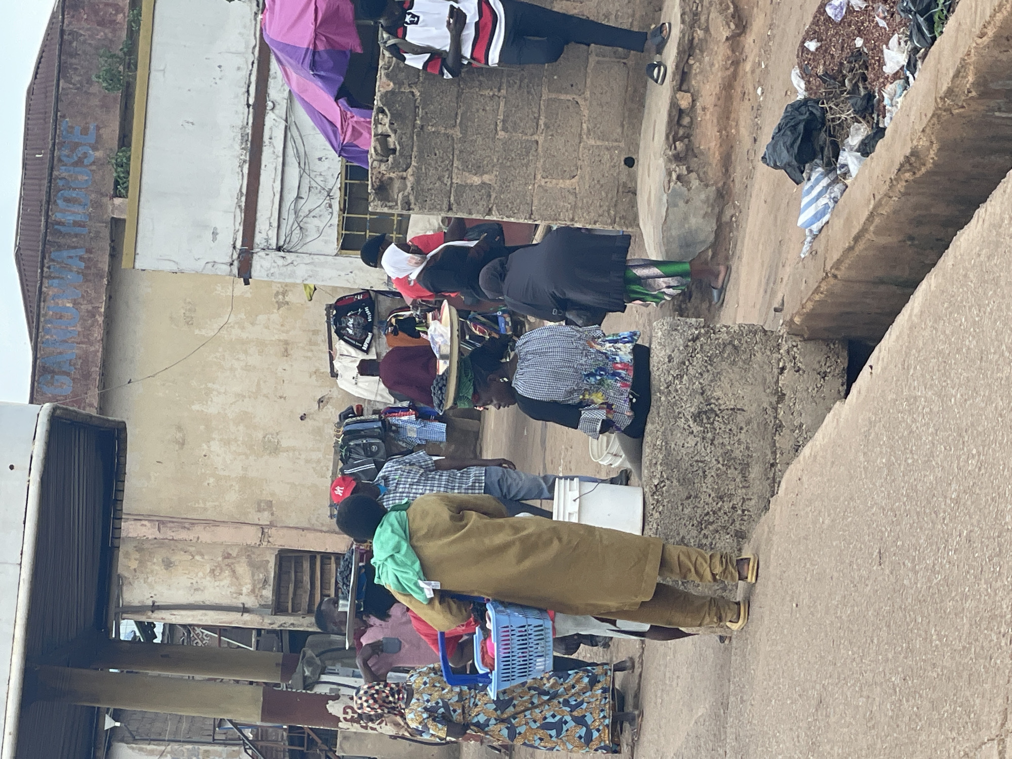 Urban marketplace daily life documented across four-hour period