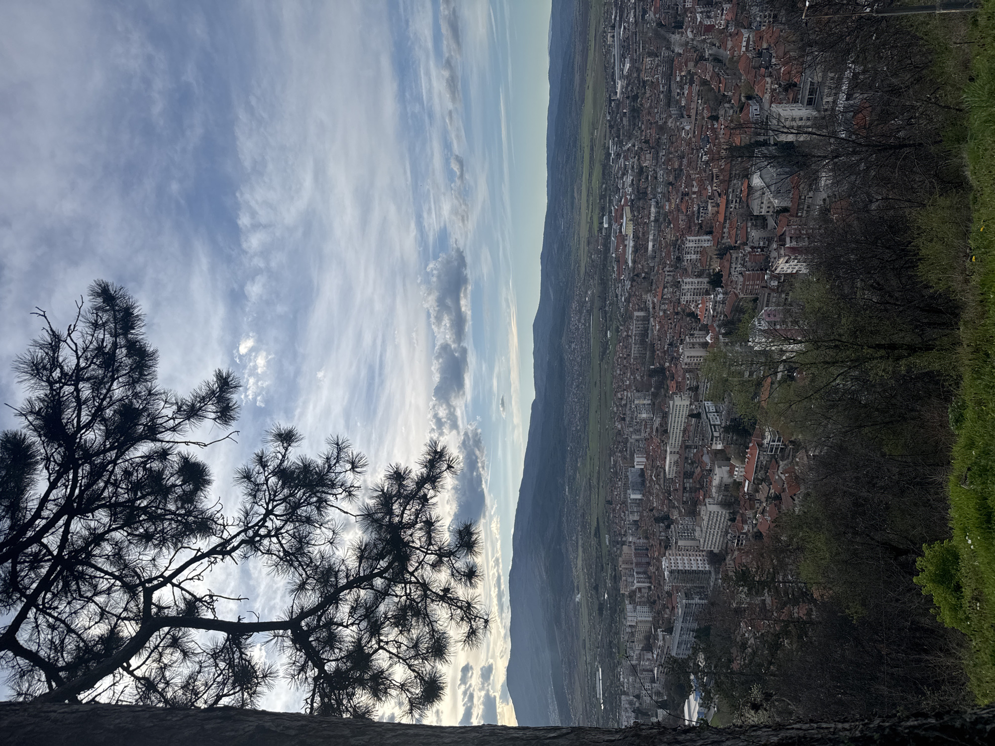 Panoramic city views captured from Hisarlaka Park, Kyustendil