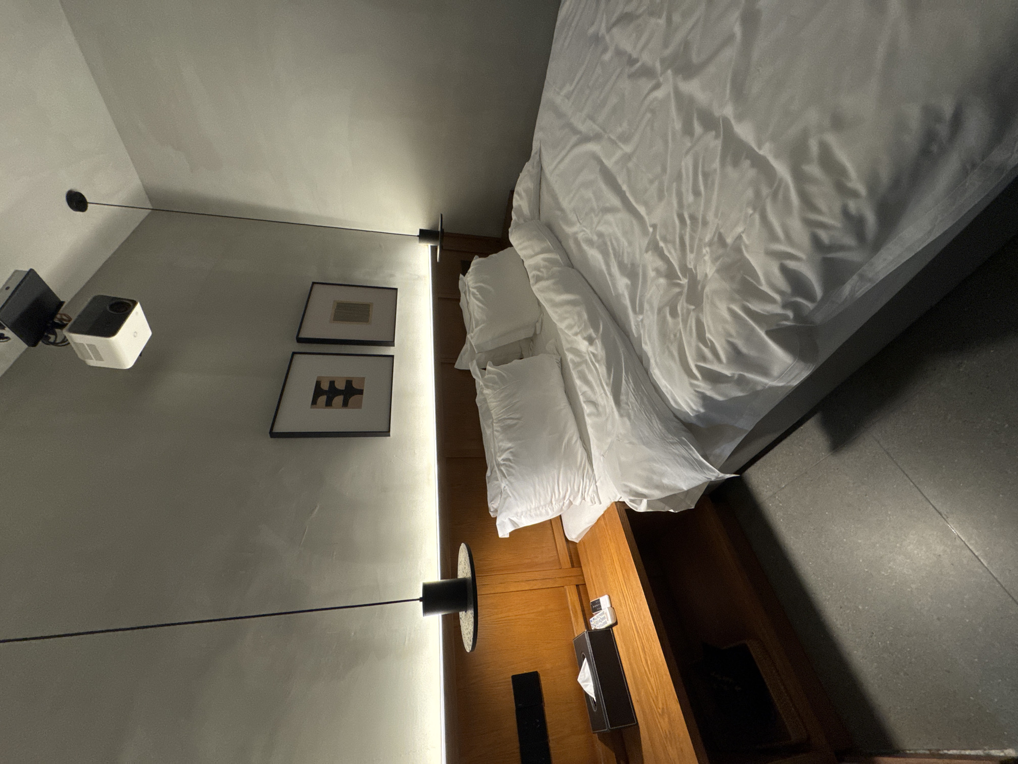Hotel room and urban skyline views captured in Wulong District
