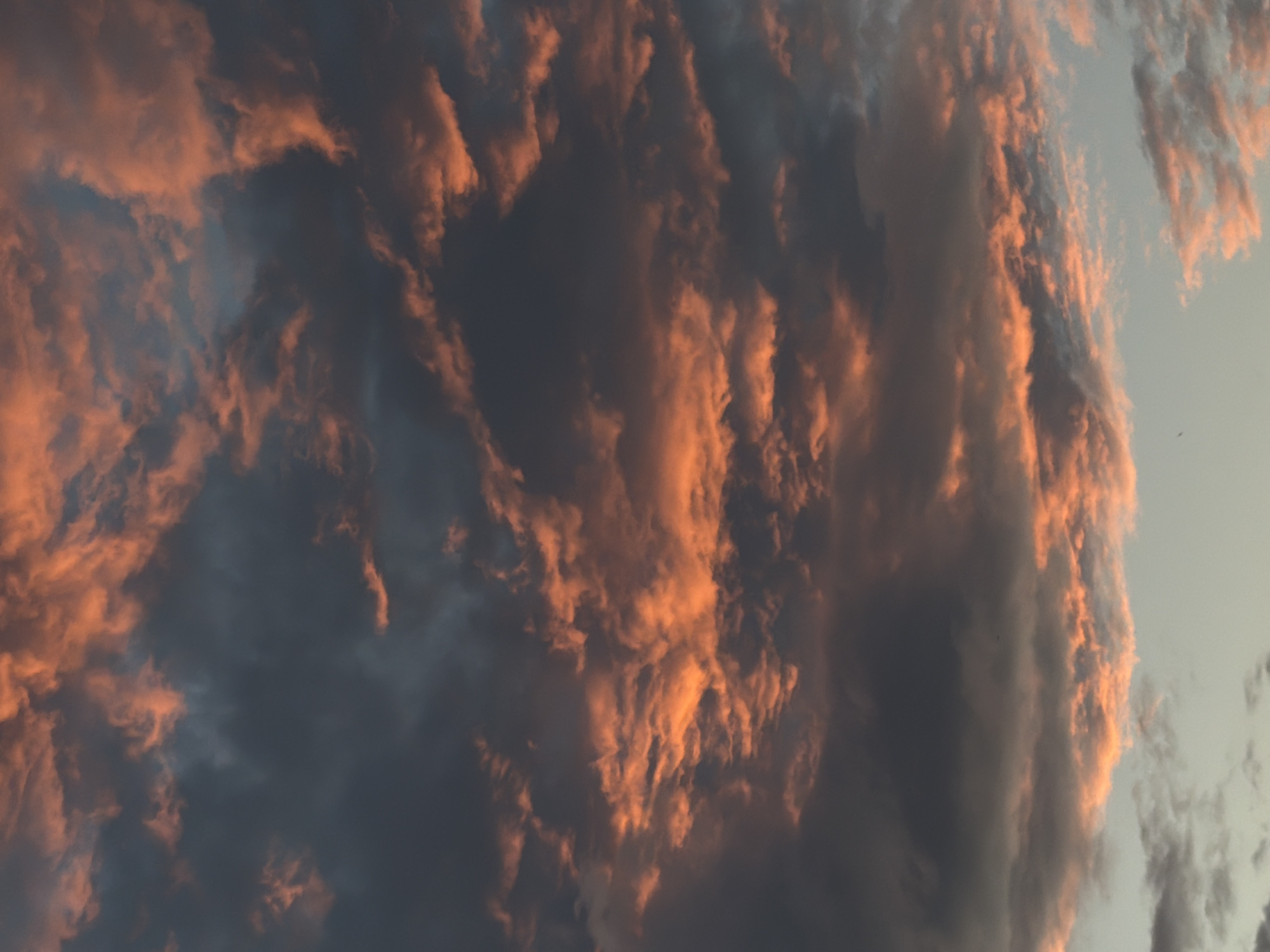 Dramatic cloud cover at sunset over Ust-Ilimsk, Siberia