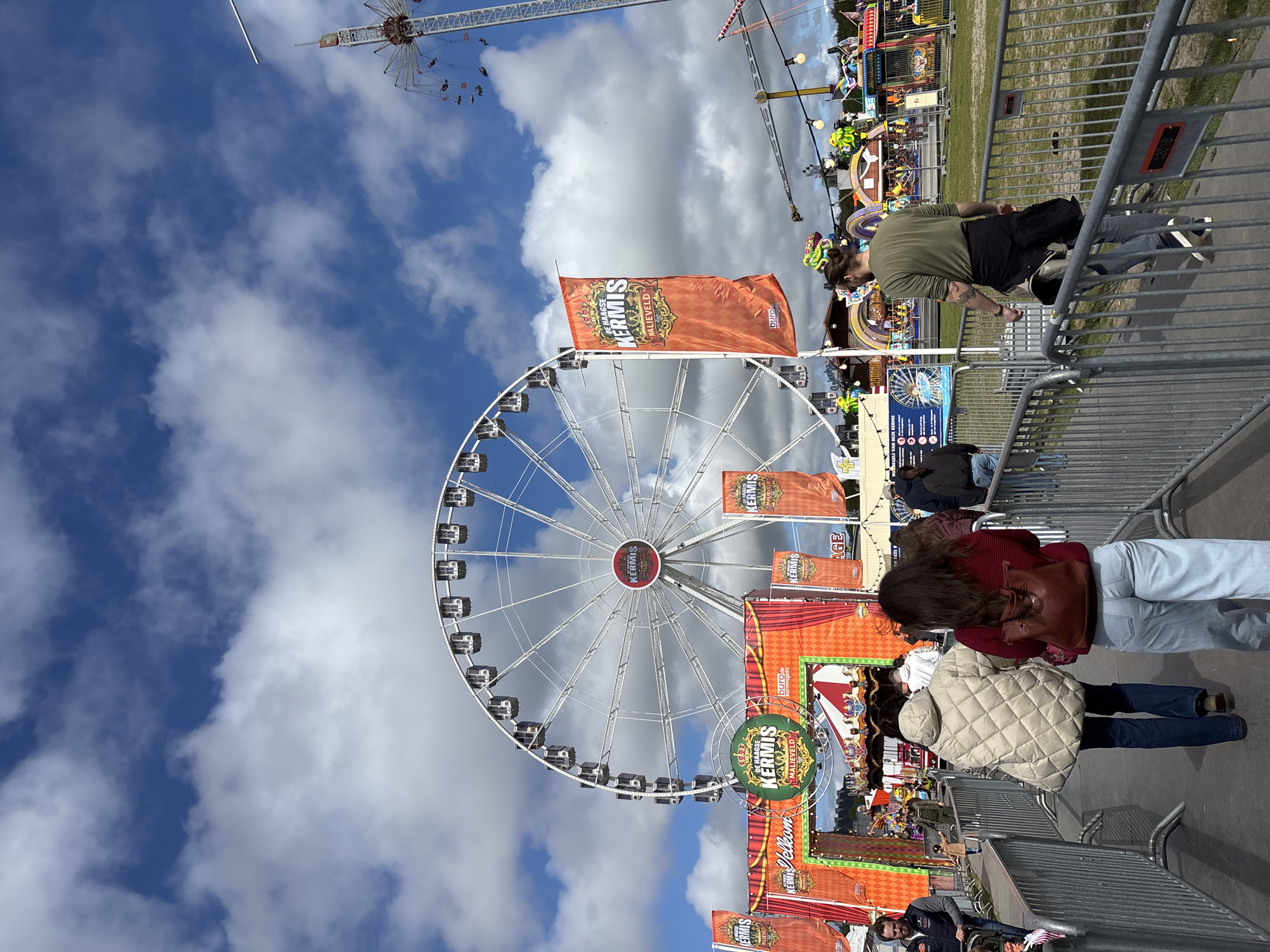 Wave swinger operates at De Haagse Kermis fair in The Hague