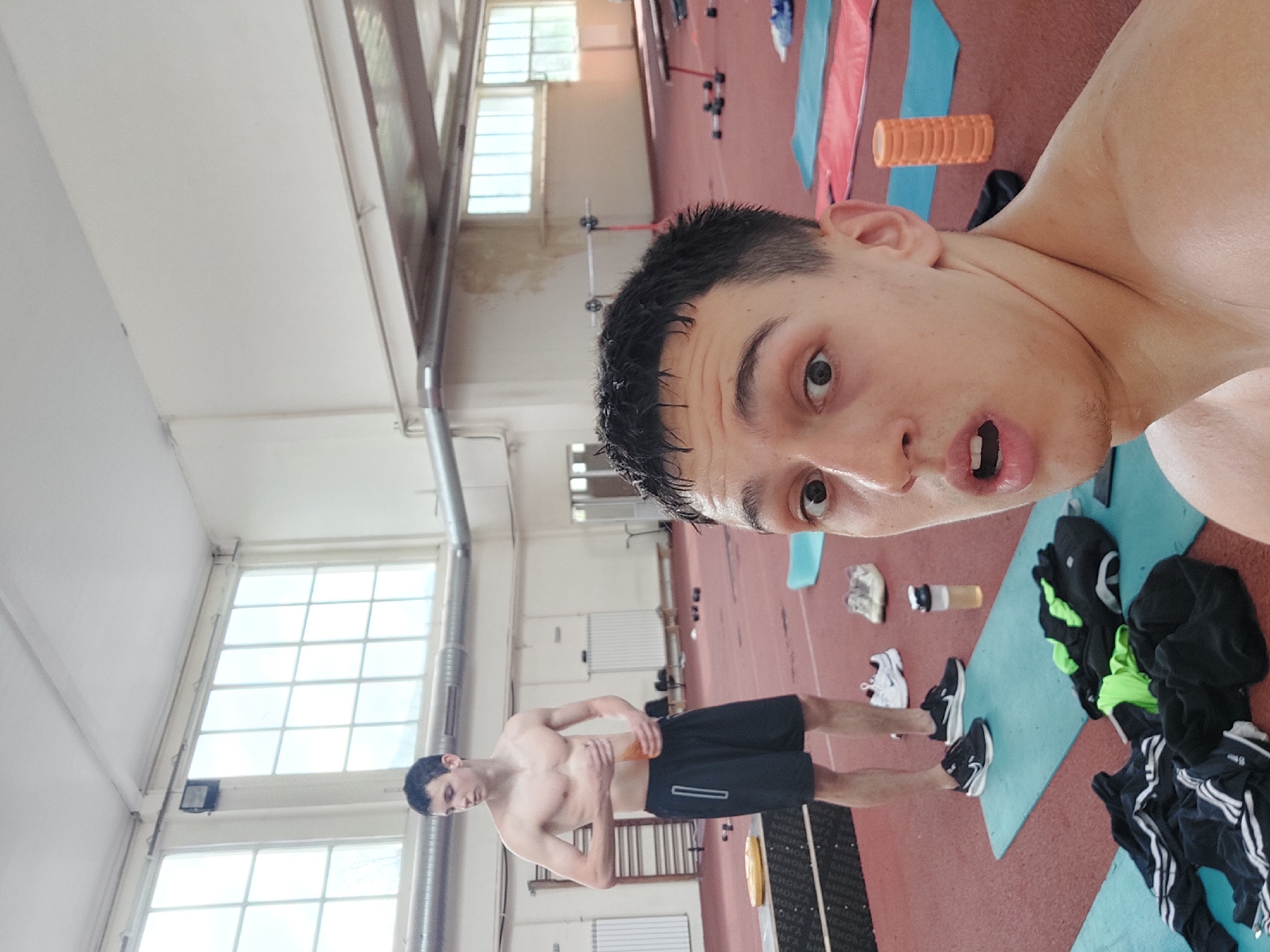 Gym selfie captured in Vratsa, Bulgaria