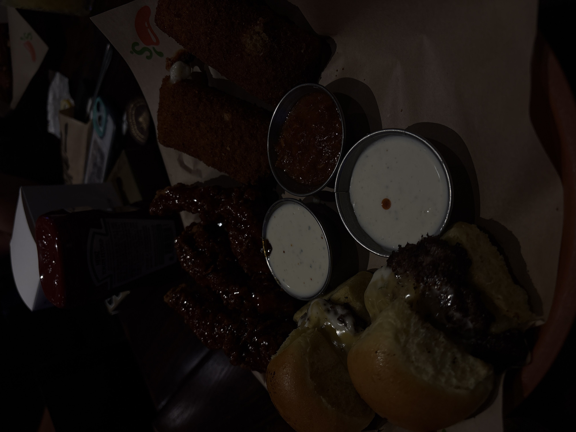 Late-night dining at Chili's restaurant in Puebla, Mexico