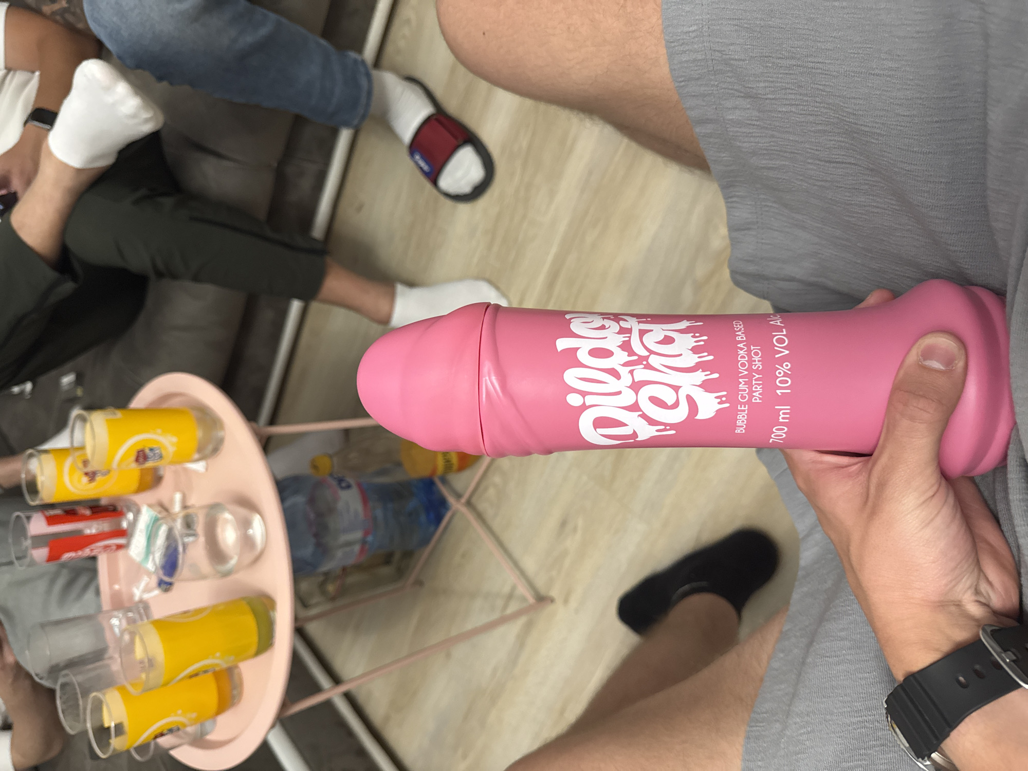 Young men host casual house party in Graf Ignatievo, Bulgaria