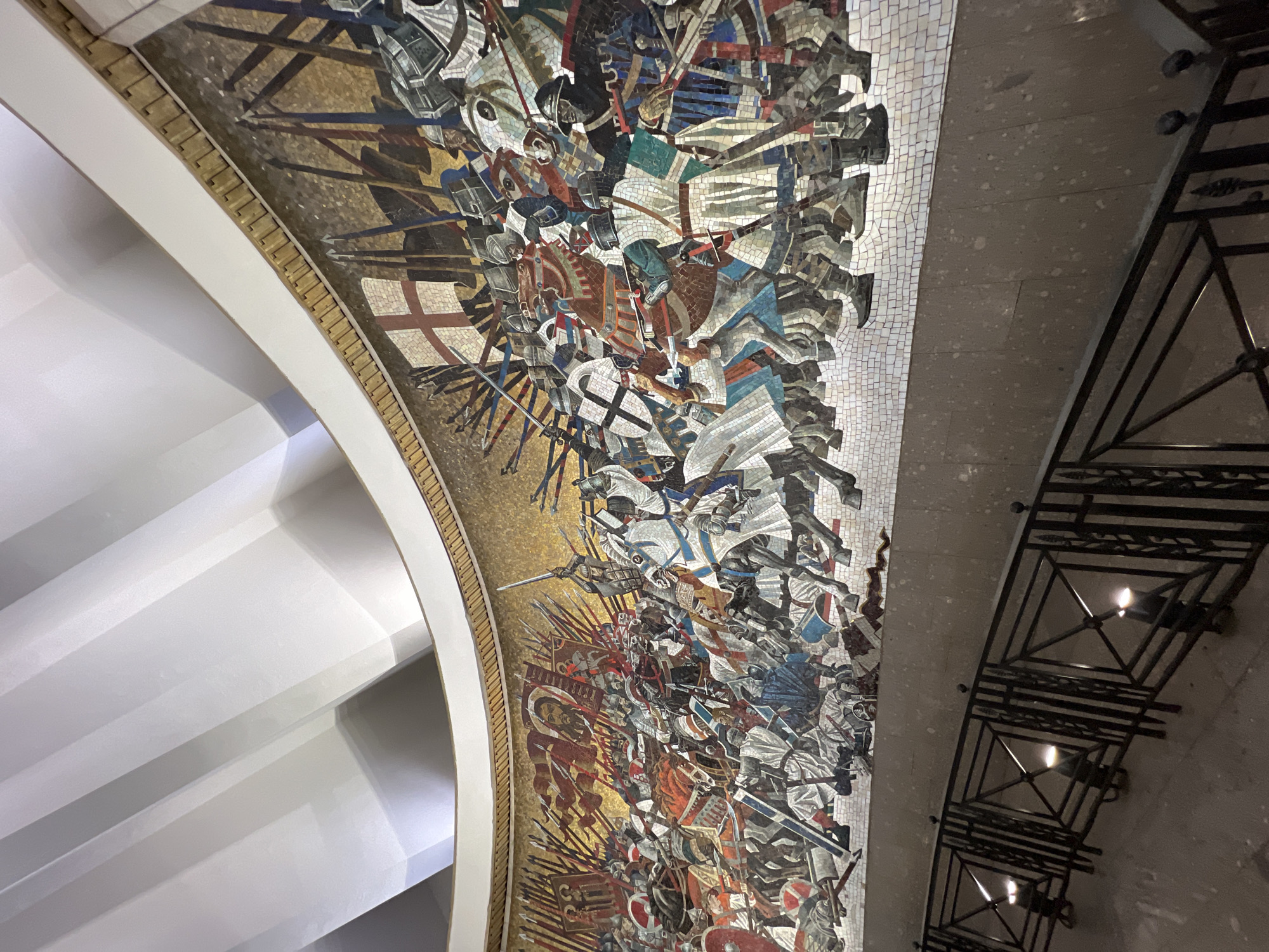 Battle mosaic observed at Saint Nicholas Naval Cathedral