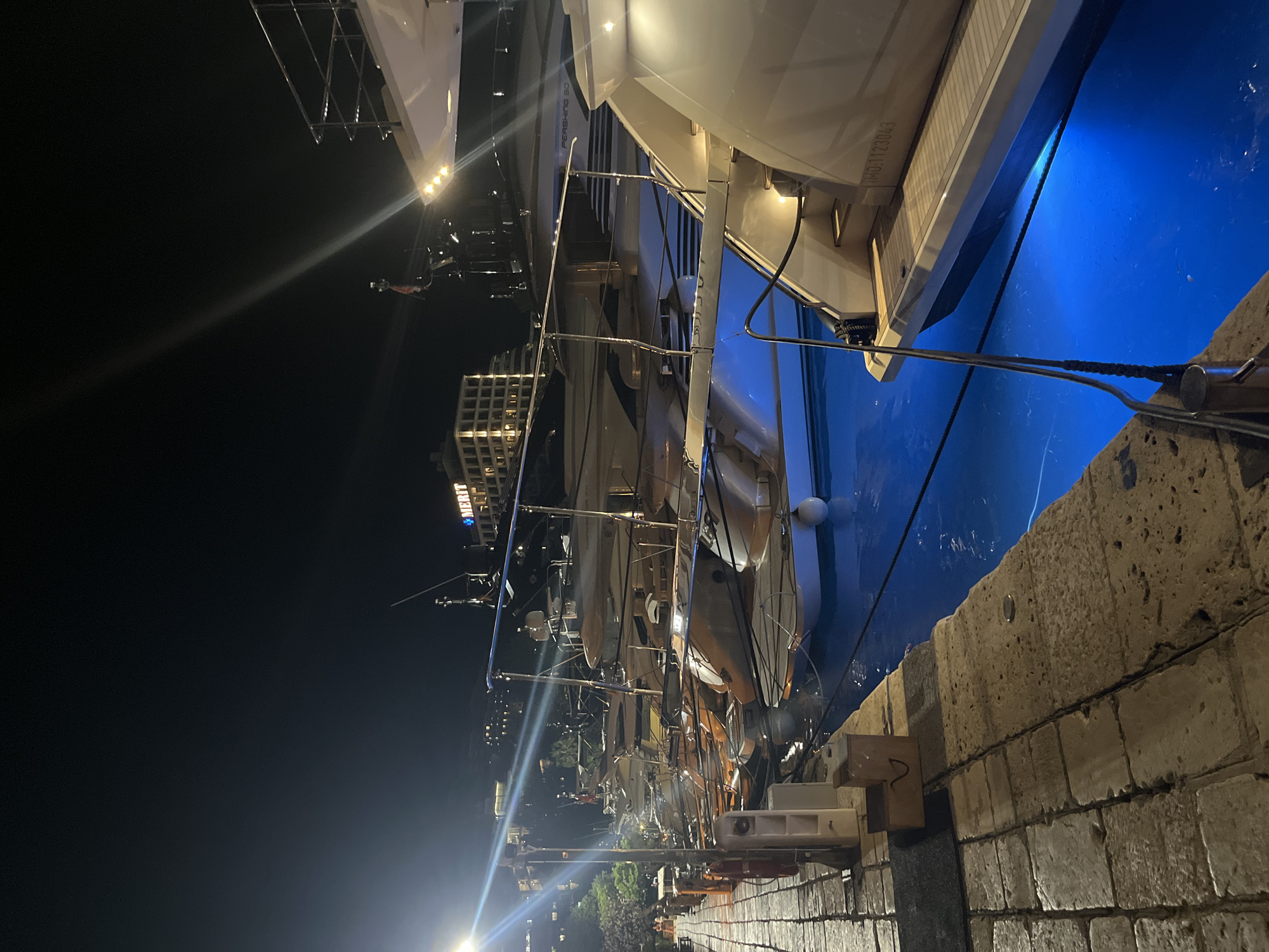 Evening yacht activity at Budva Marina, Montenegro