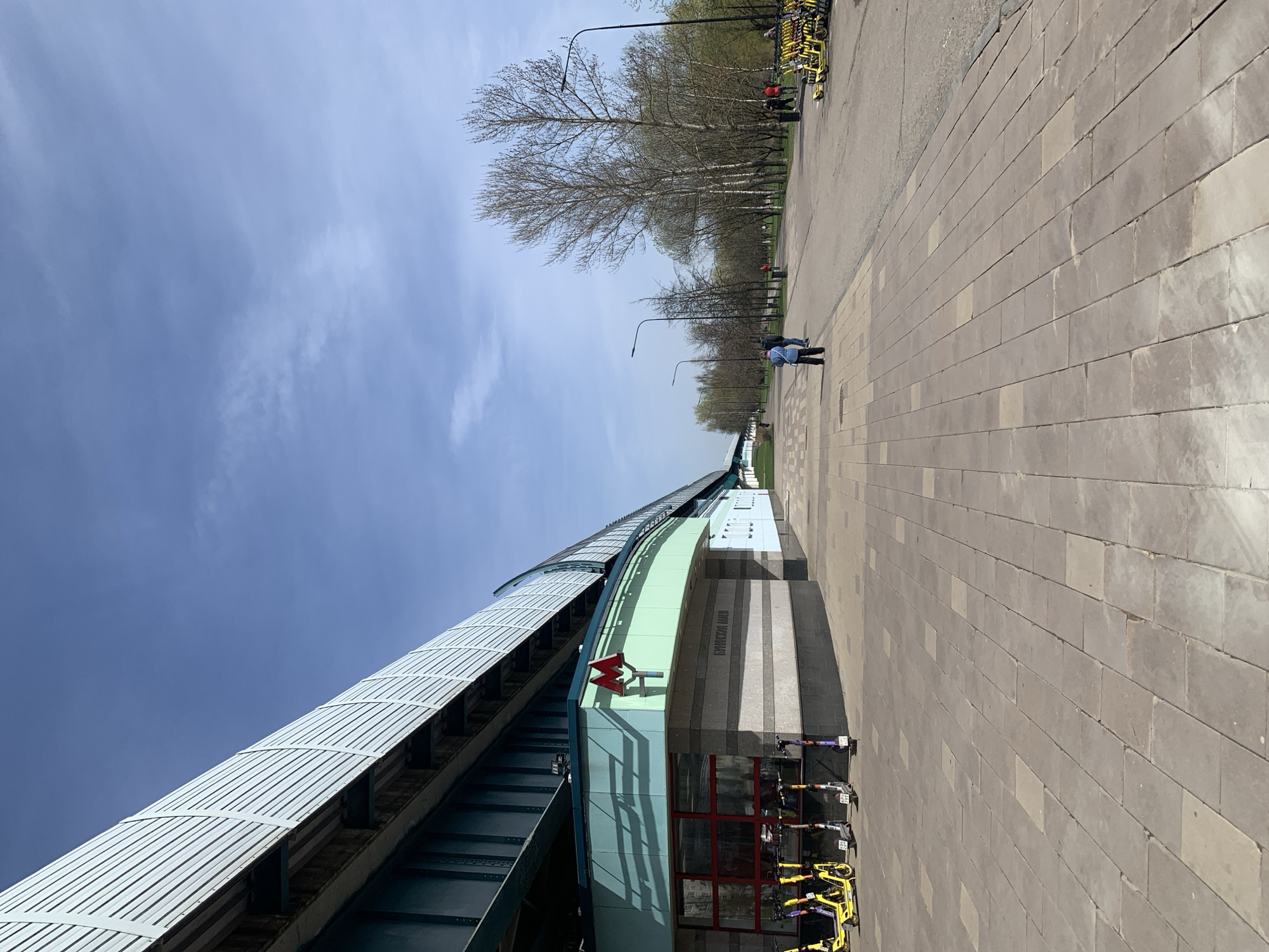 Moscow Metro station exterior documented at Bulvar Rokossovskogo