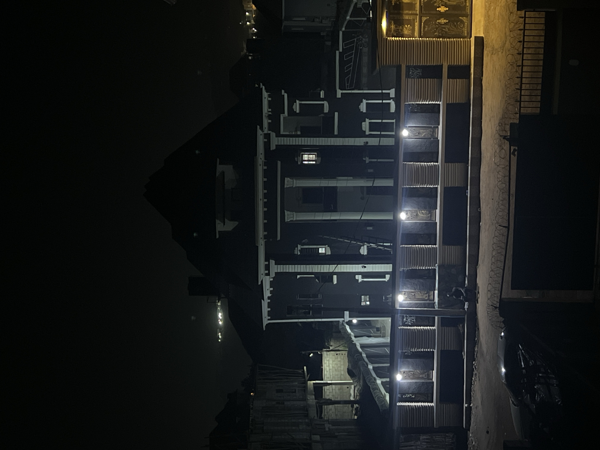 Nighttime building documented in Abuja, Nigeria