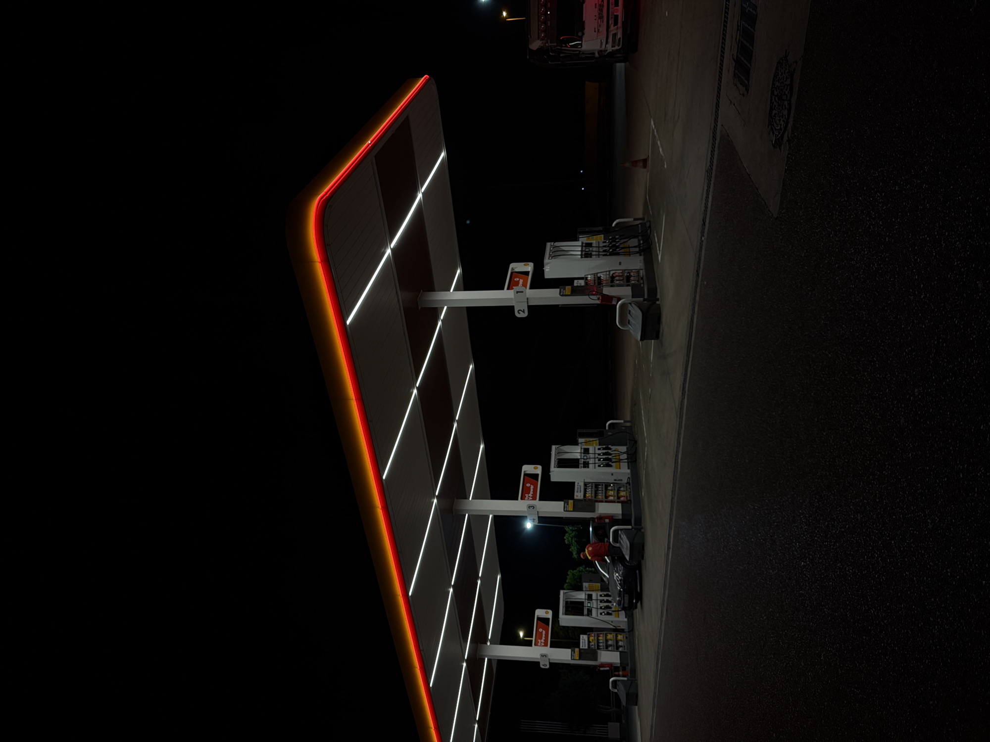 Shell station operates under night lighting in Ben Guerir