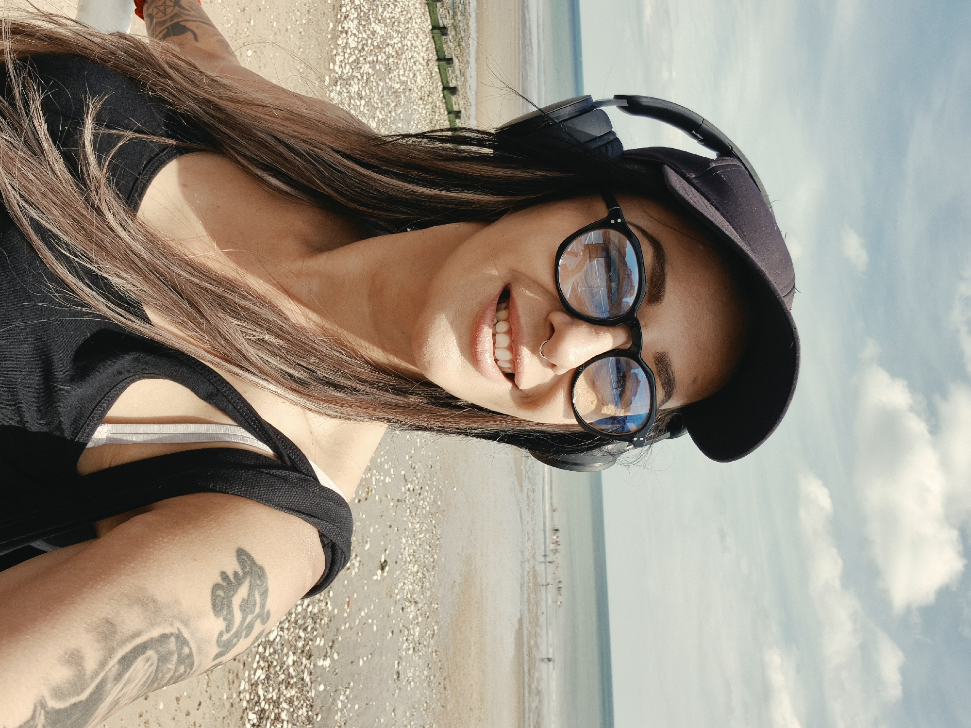 Beachside selfie in Bridlington on a July afternoon