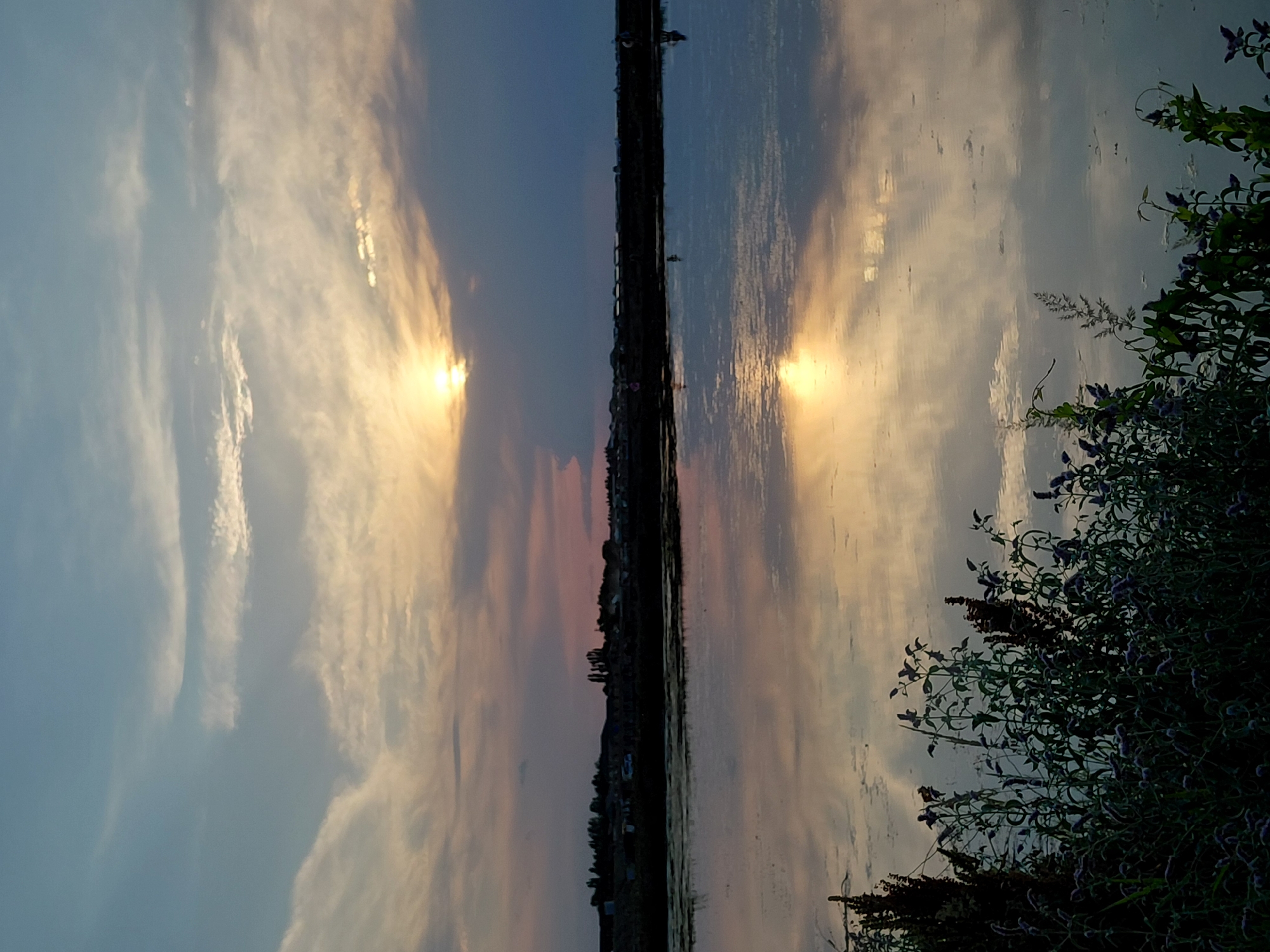 Sunset to nightfall at a lakeside spot near Lake Balkhash