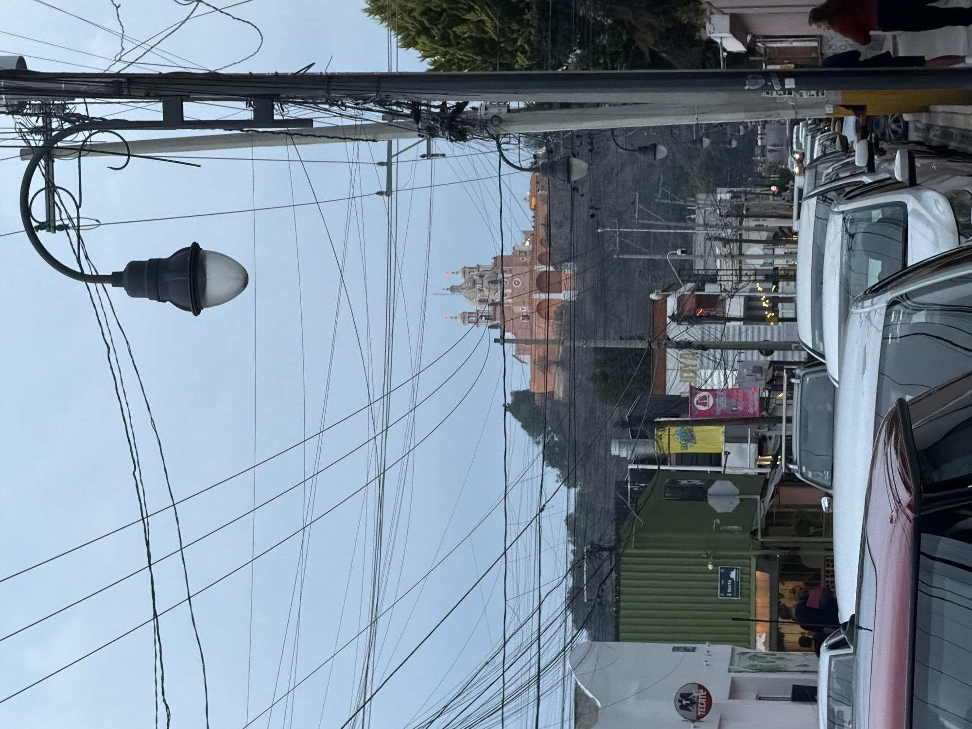 Dense electrical wires documented in San Andrés Cholula street