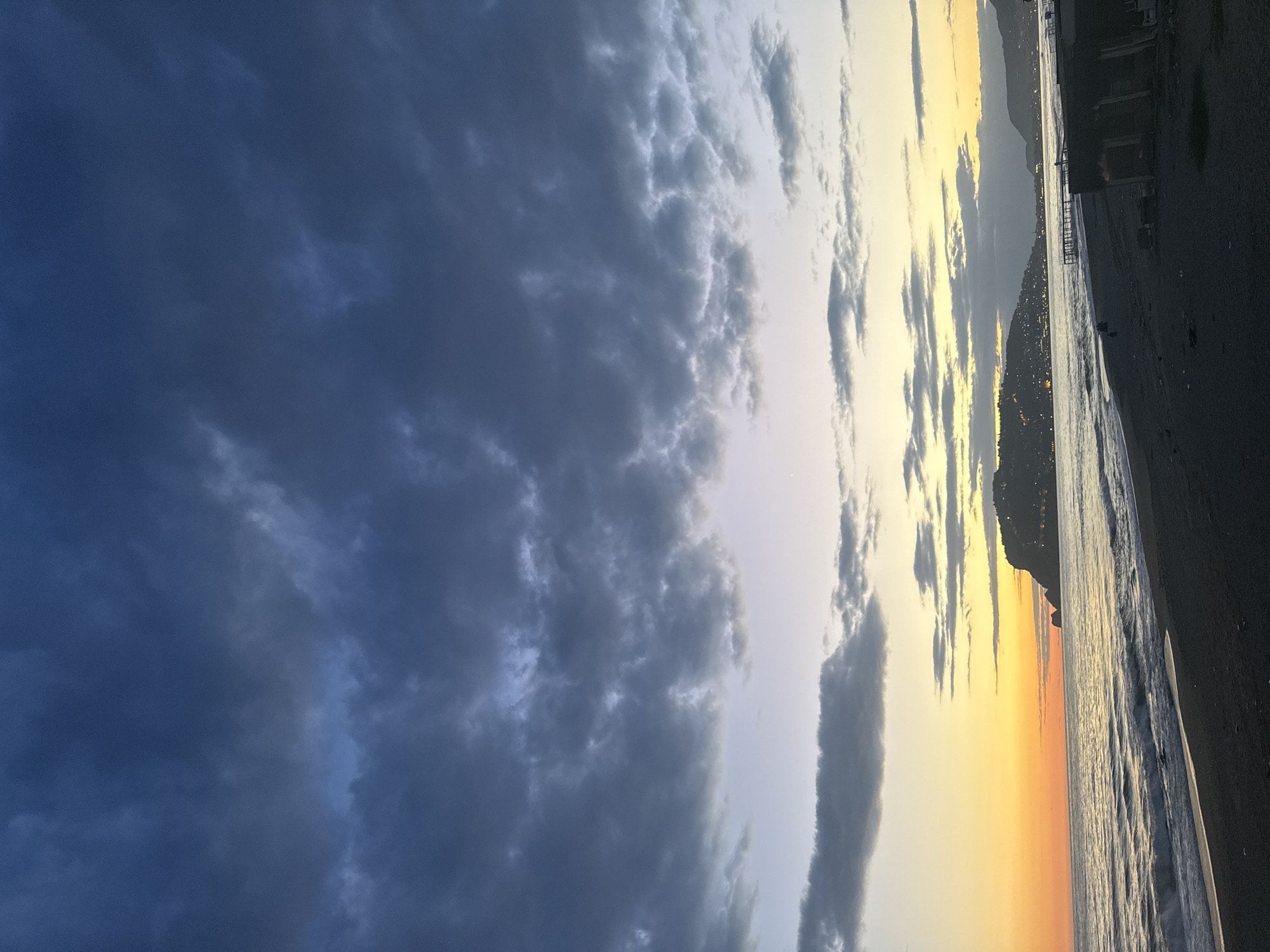 Sunset beach scenes and local cat captured in Alanya