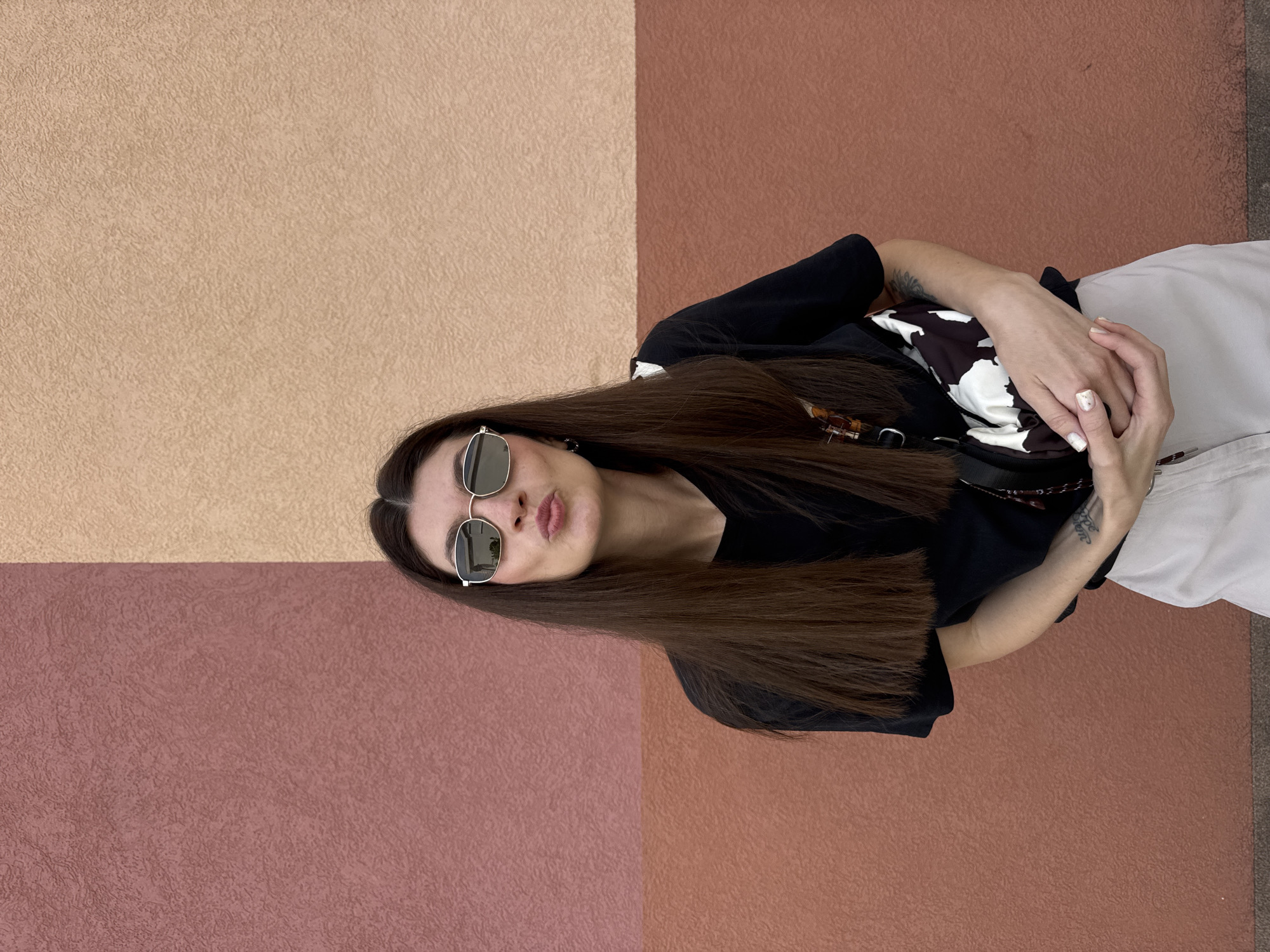 Woman photographed in multiple poses in Podgorica Montenegro