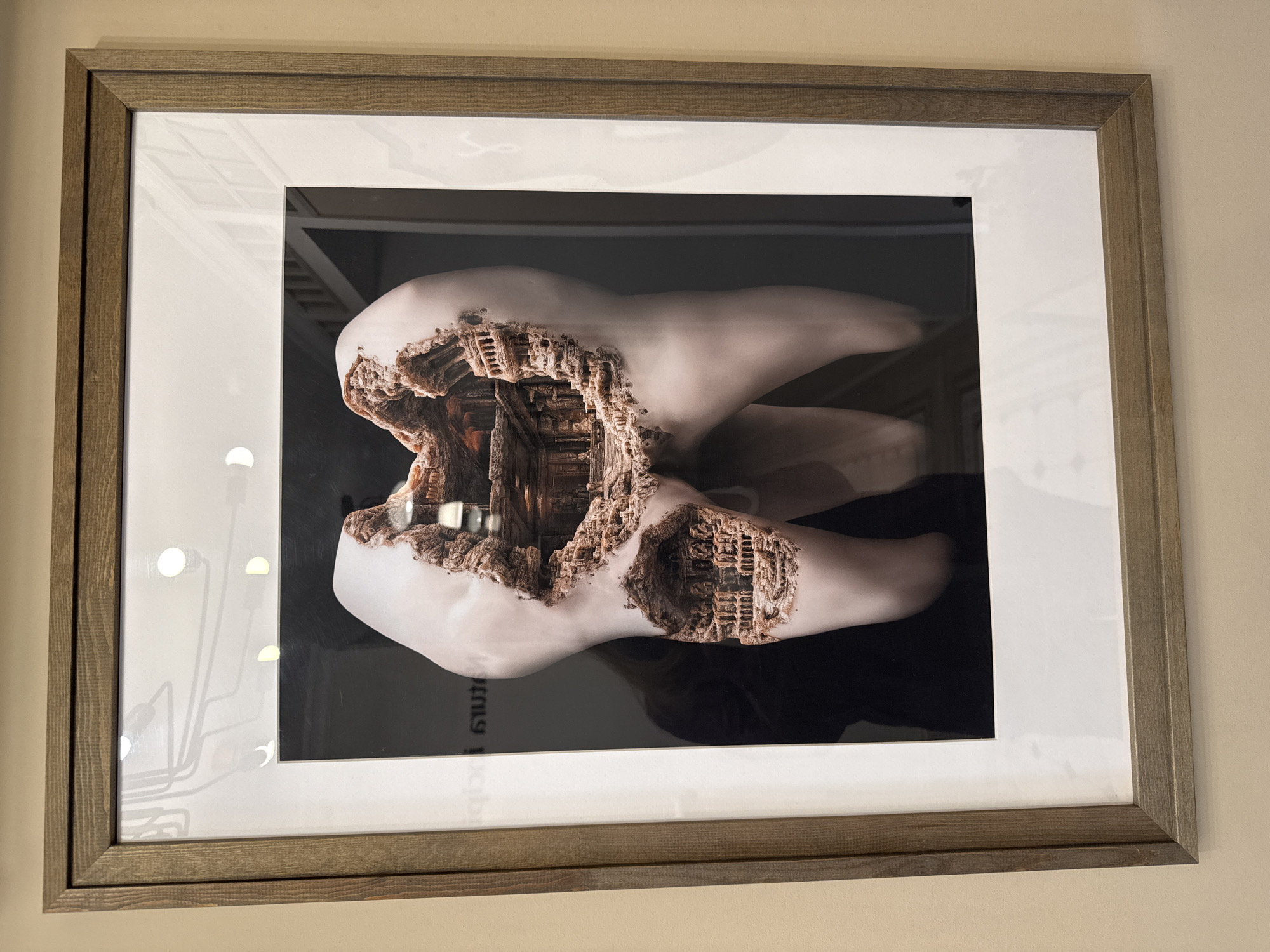 Dental-themed artwork displayed on wall in Izhevsk