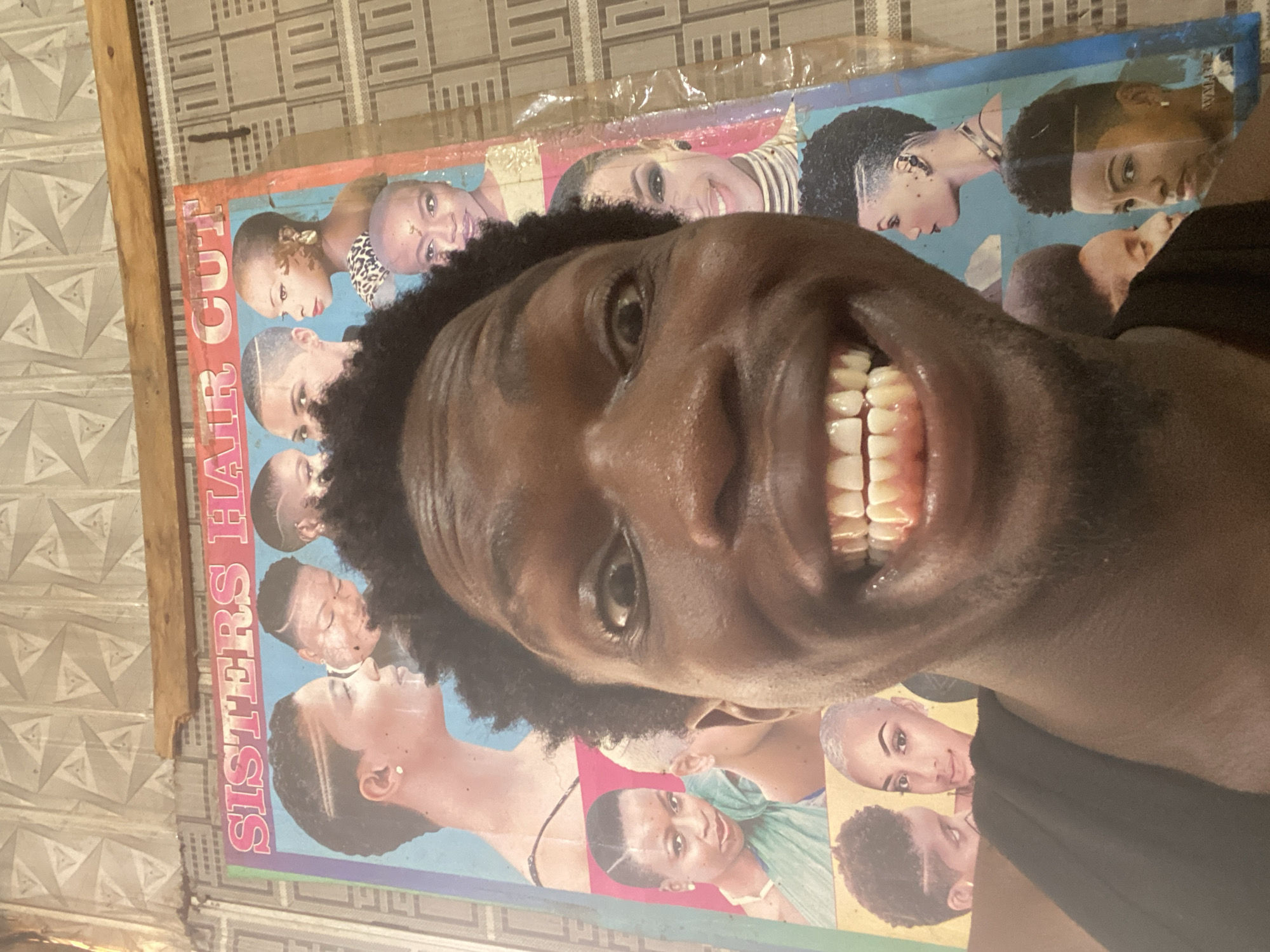 Hanging out at a barbershop in Kuson, Nigeria