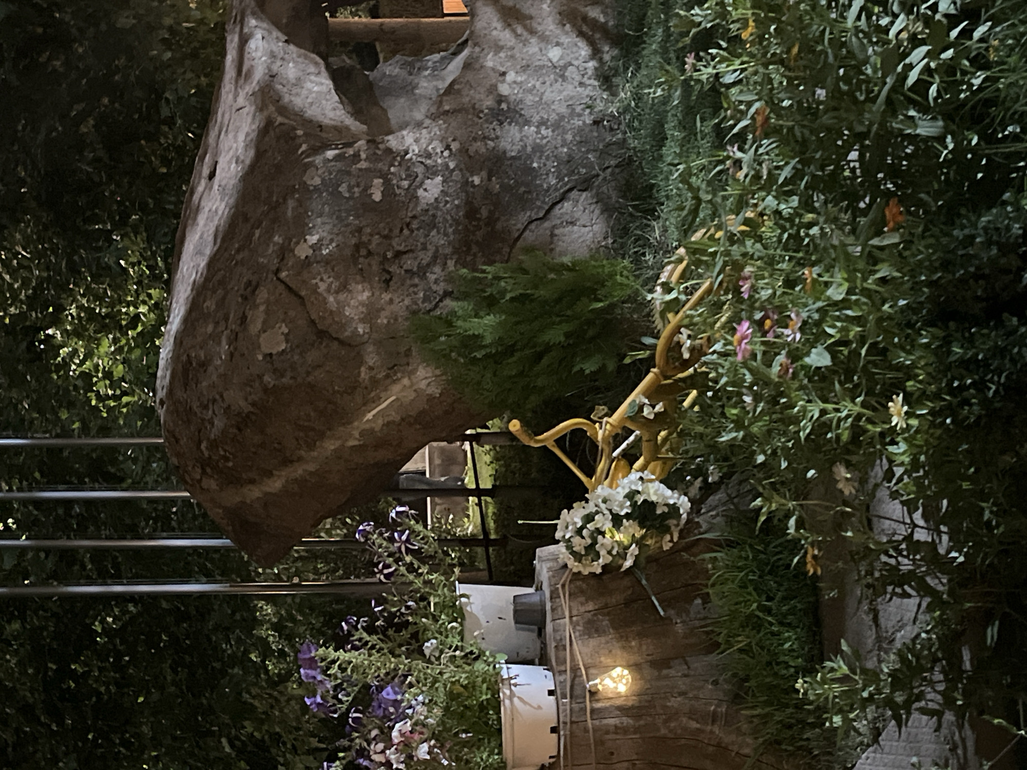 Evening at a garden café in rural Armenia