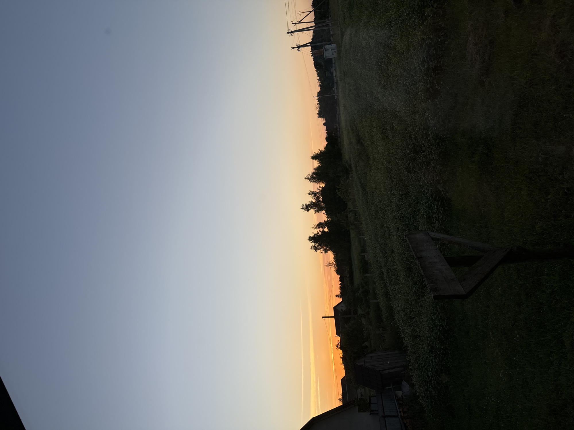 Sunset over a Ukrainian village, snacks on the side
