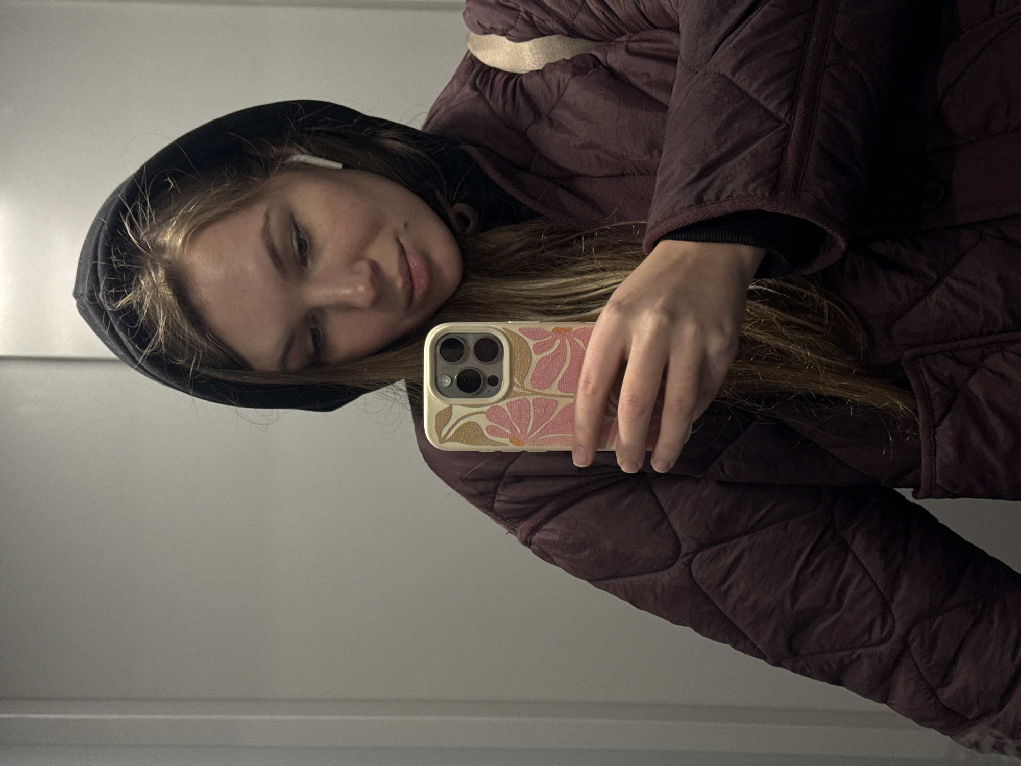 Woman takes selfie on Belgrade street