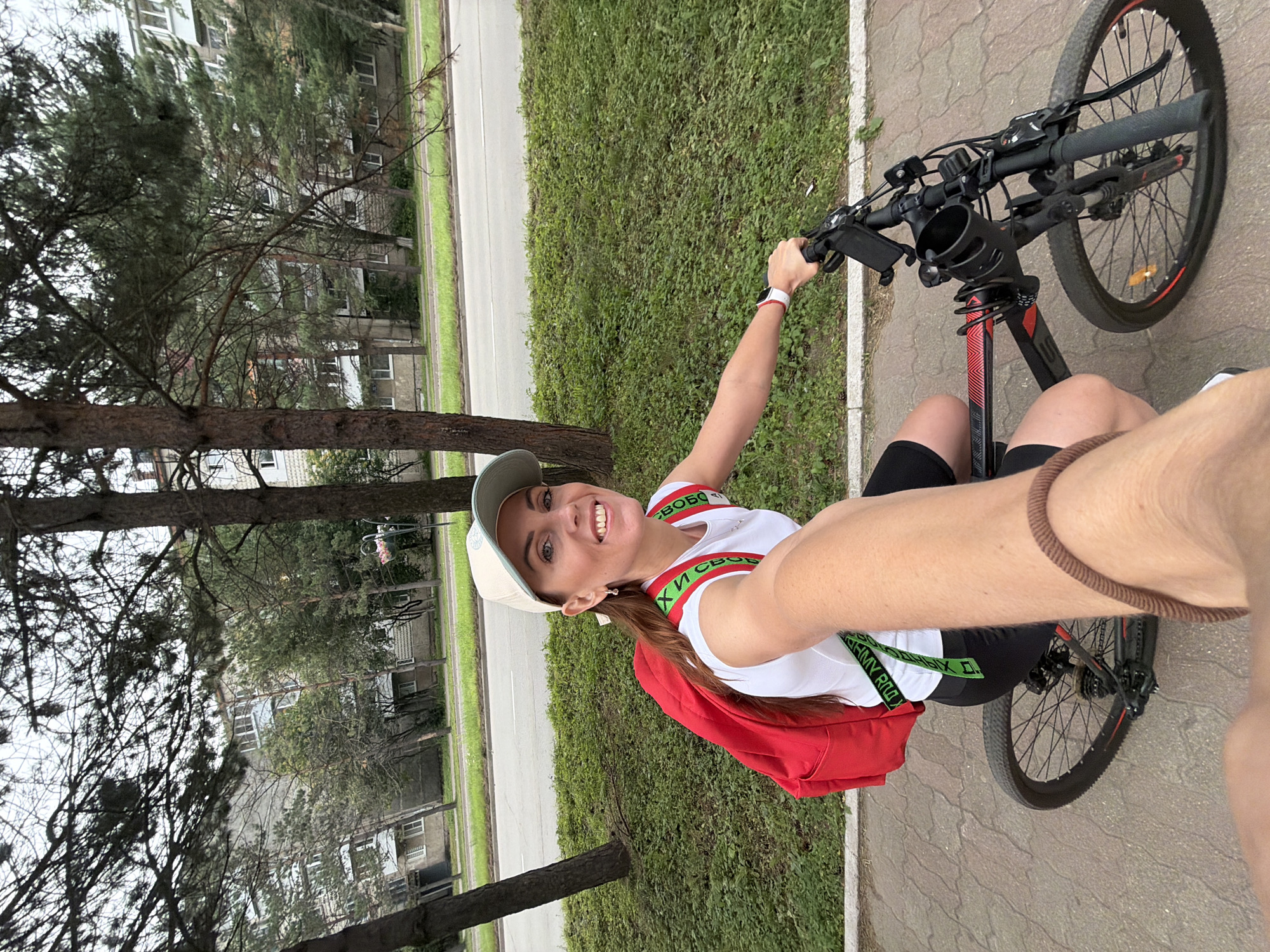 Cycling through Birobidzhan streets, captured from multiple angles