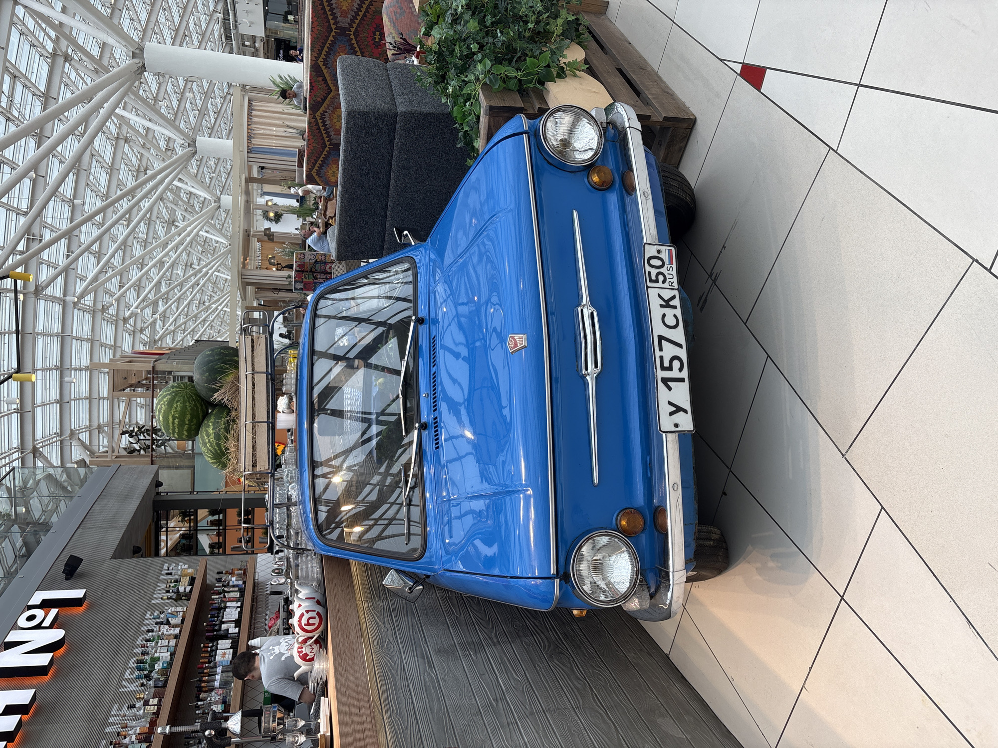 Inside a Khimki mall: pop culture displays, dining, and retail