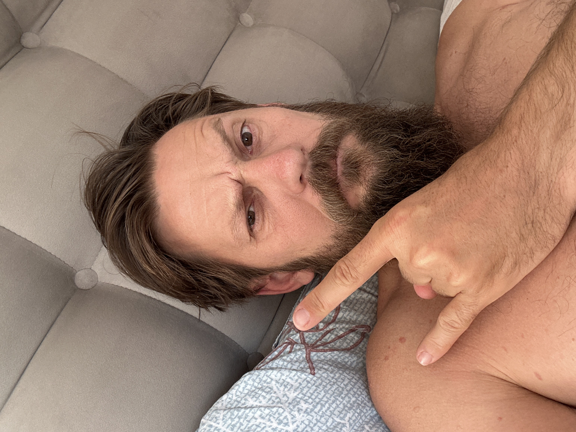 Rock-on gesture from bed in Fethiye