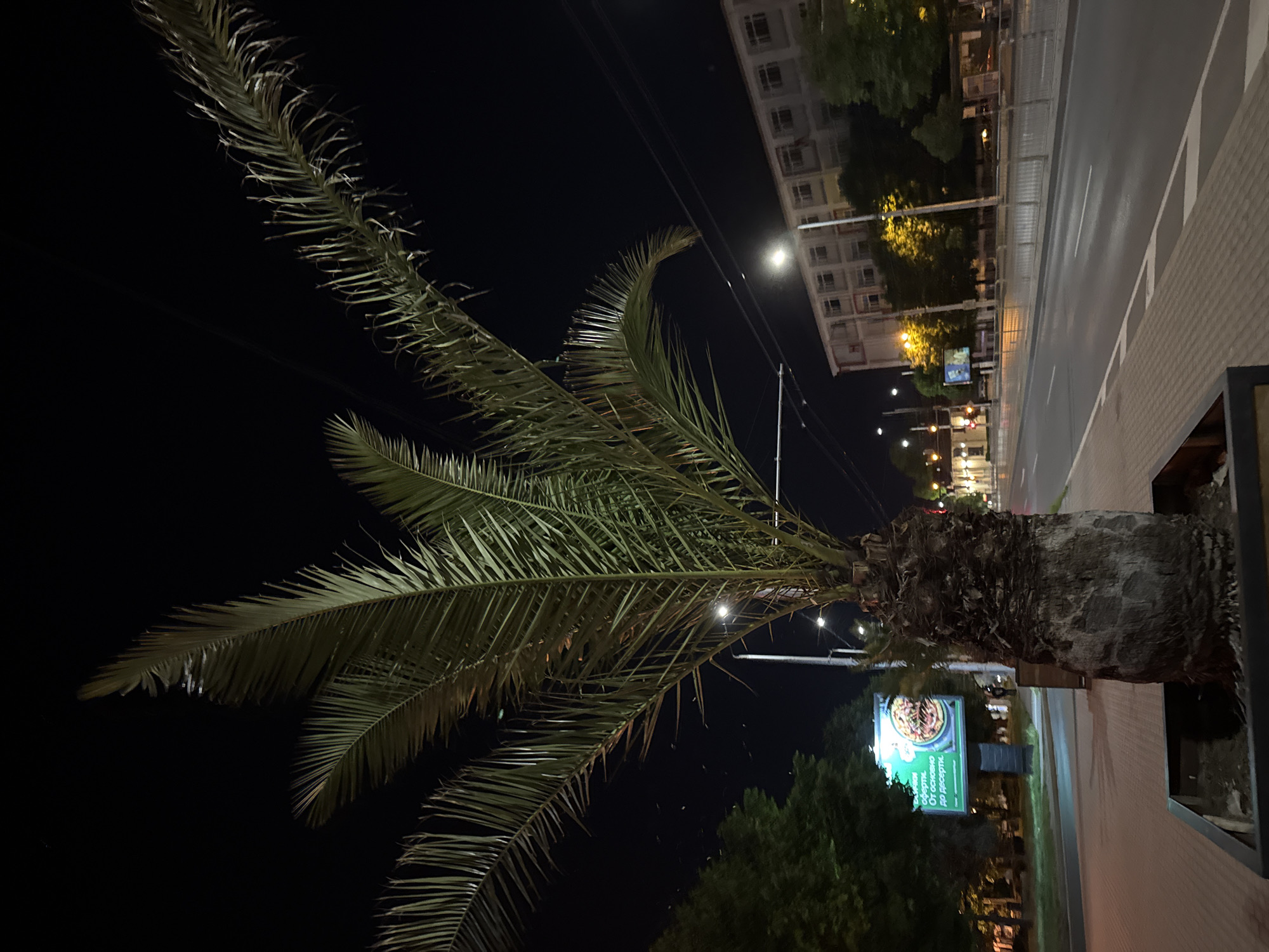 Evening stroll through illuminated Varna city center landmarks