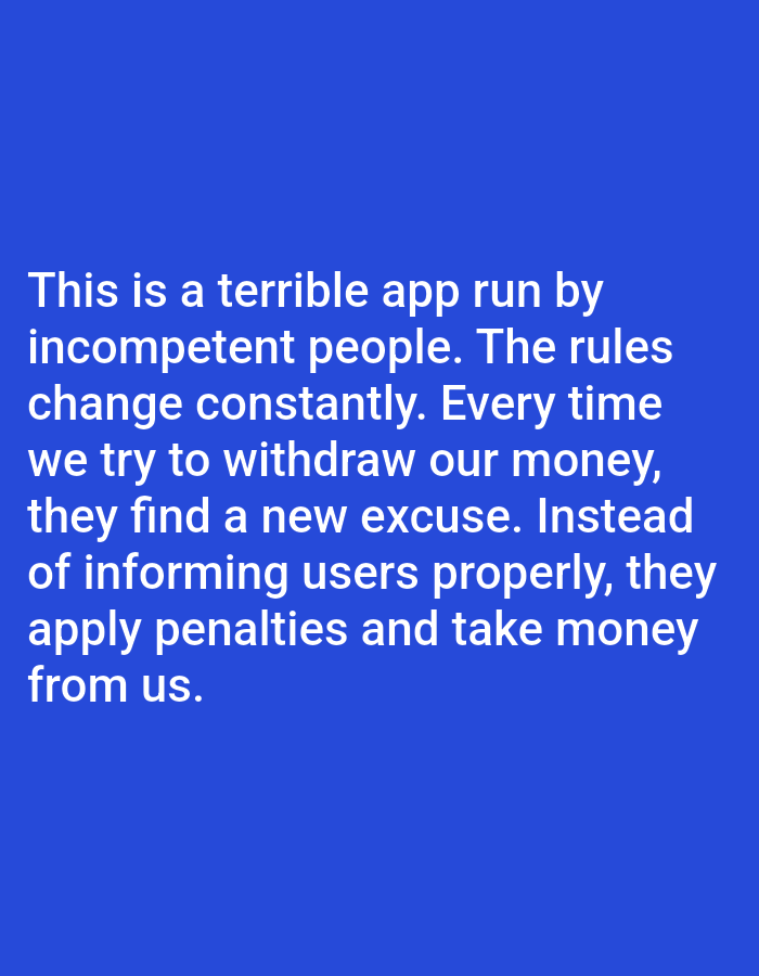 Mobile app complaint displayed on blue background in Strasbourg