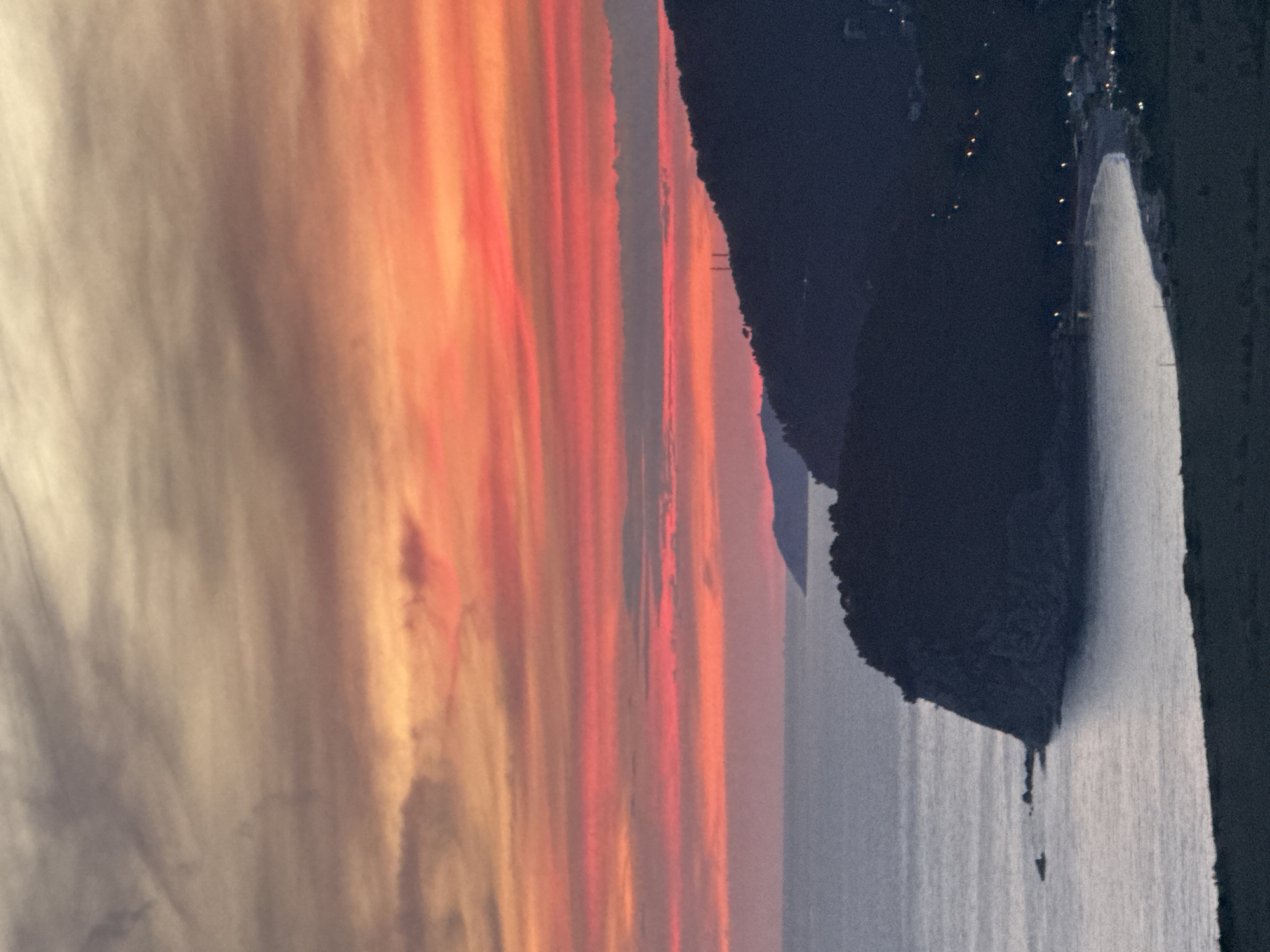 Sunset over Adriatic Sea captured by witnesses in Montenegro