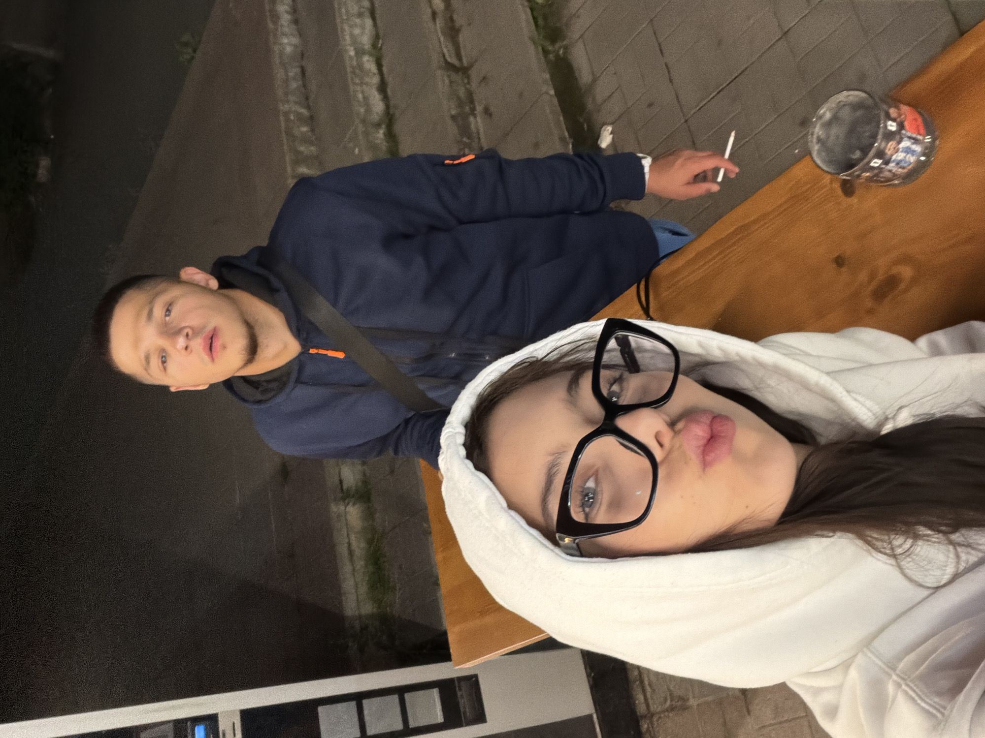 Late-night barbershop hangout with selfies in Sofia