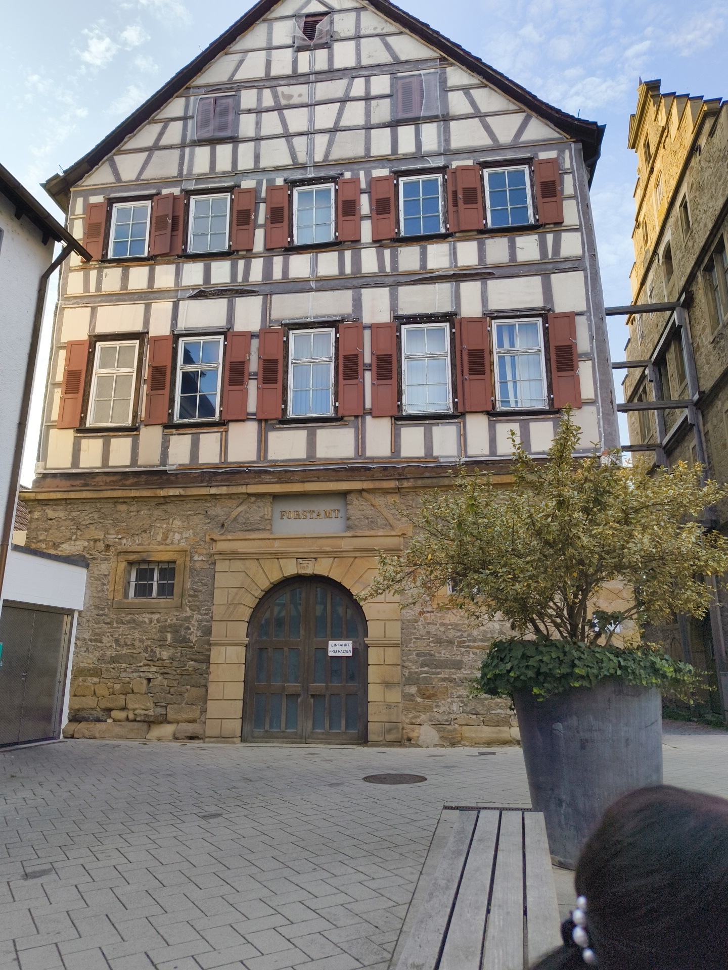 Neuenstadt am Kocher's historic town center on a summer afternoon