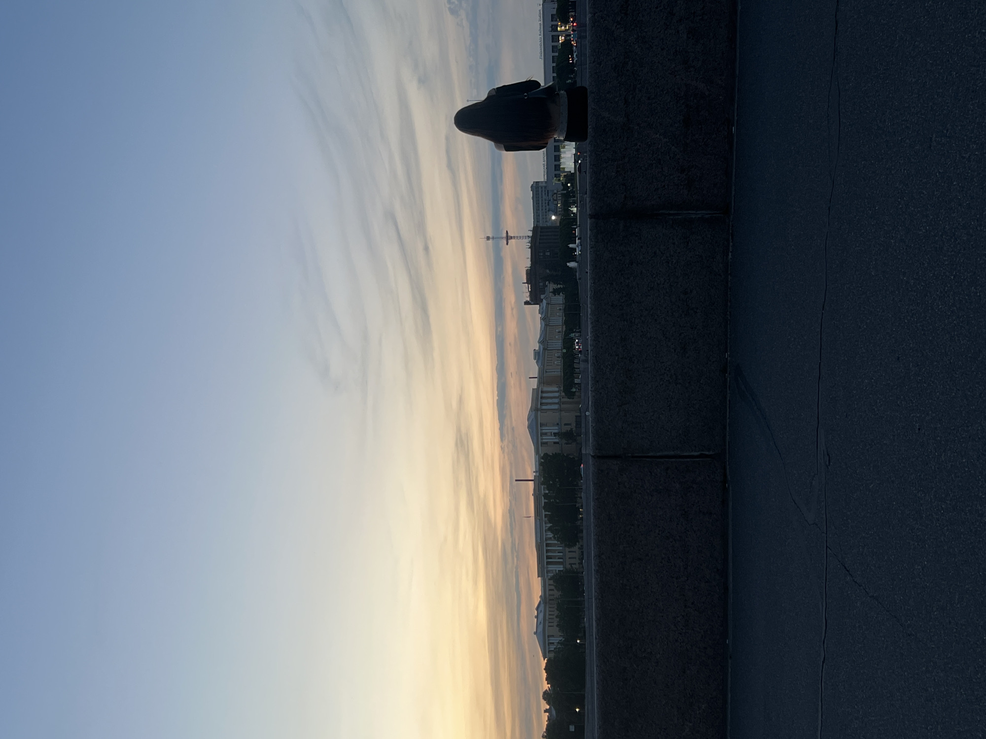 Evening life documented across Russian city during sunset hours