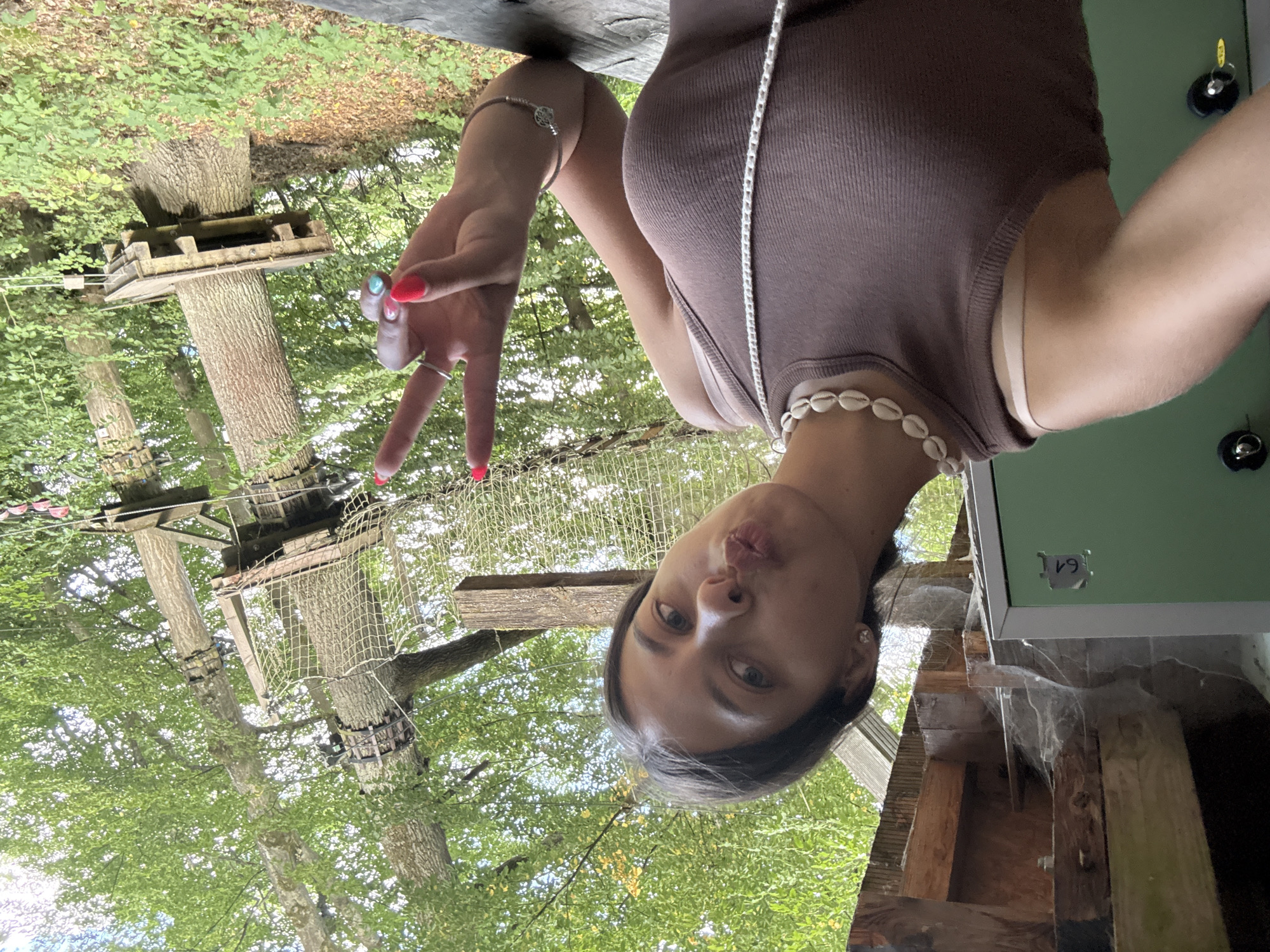 Afternoon at a treetop adventure park in Seulberg